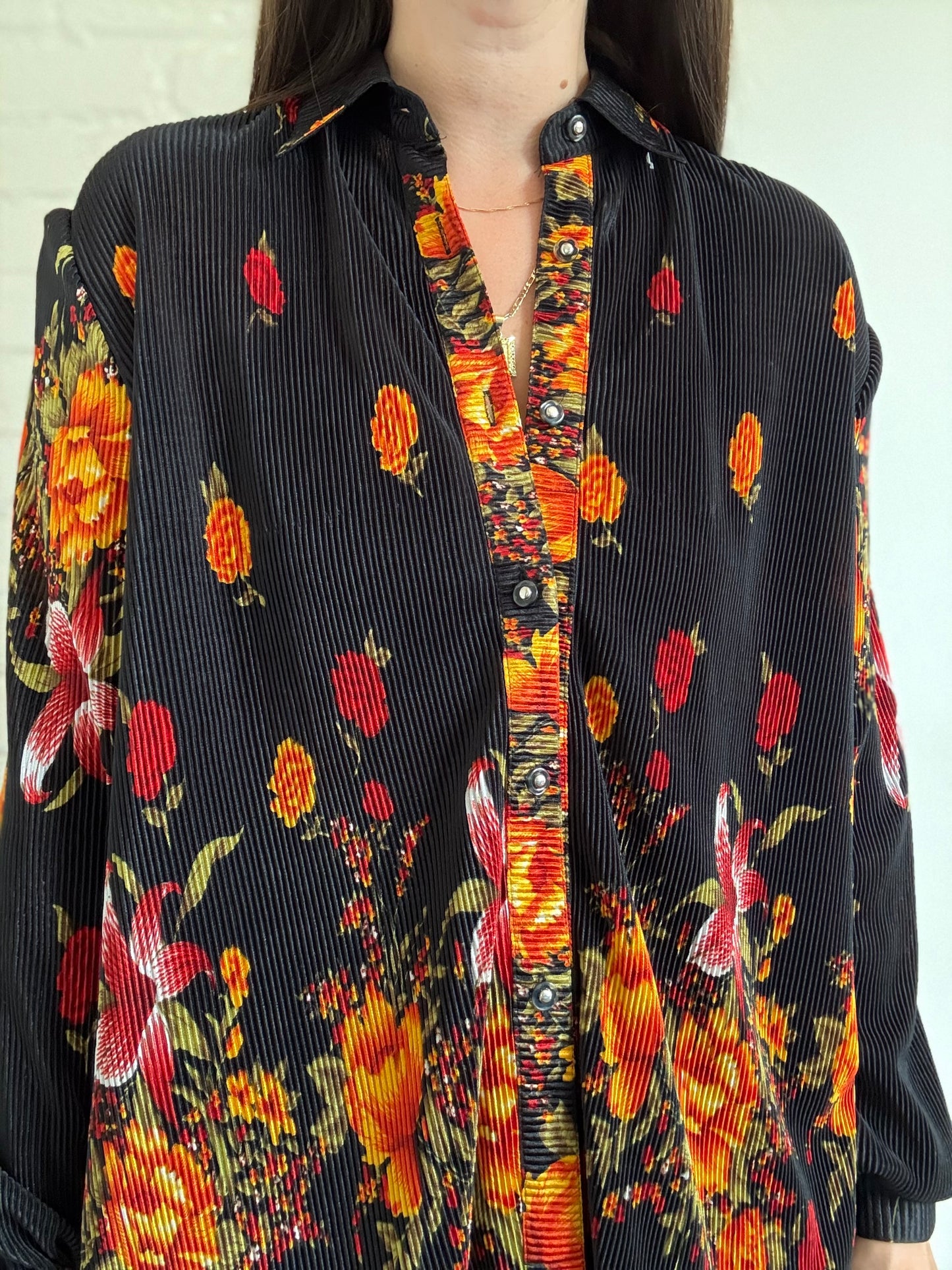 Romantic Plisse Shirt - Size XL