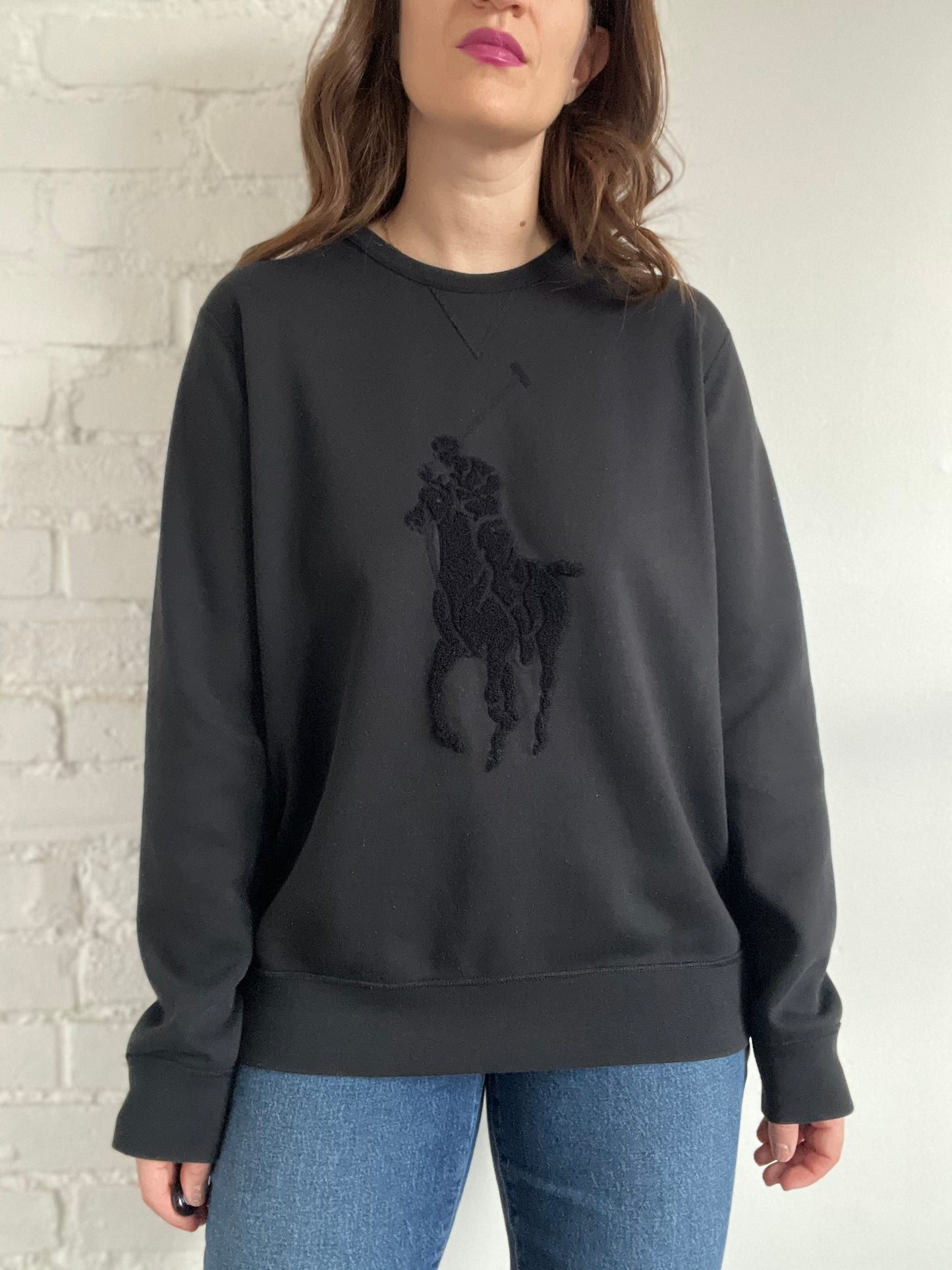 Polo Pony Double-Knit Sweatshirt - Sz. L/XL