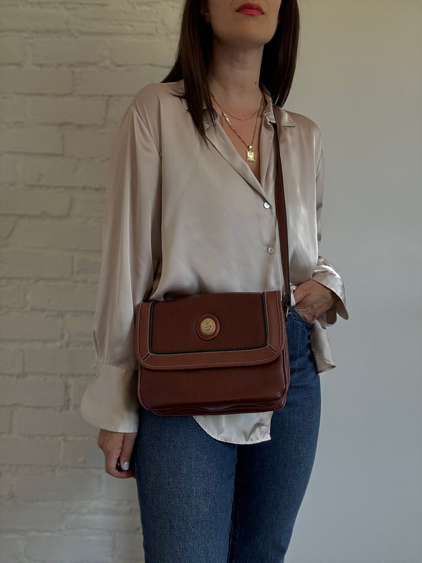 Camera Crossbody Faux Leather Purse