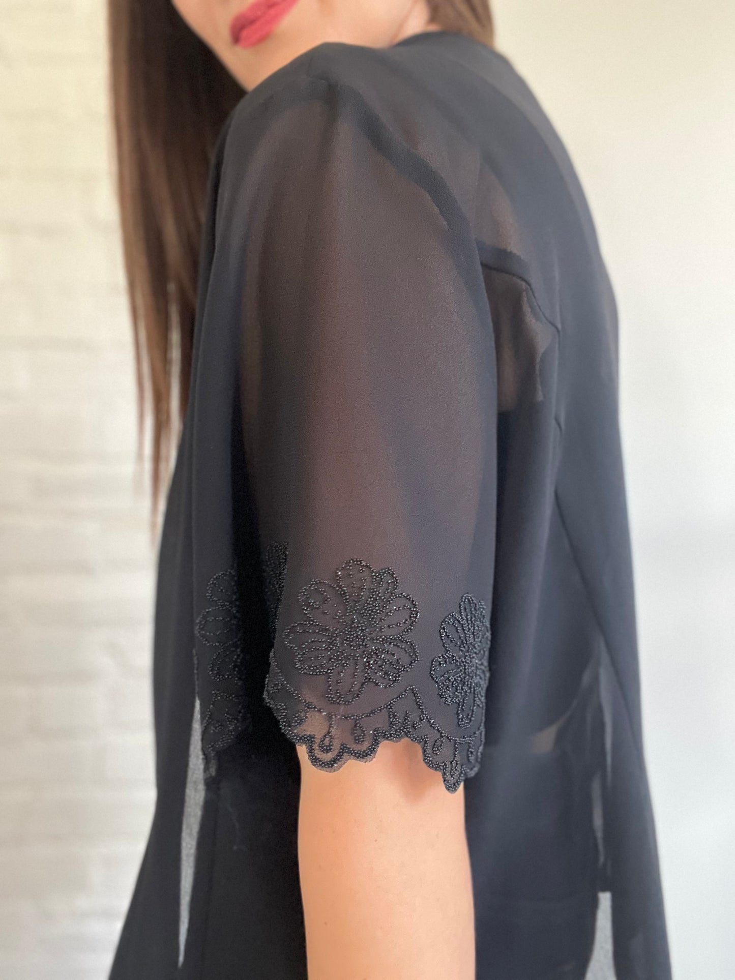Black Sheer Topper - Size L