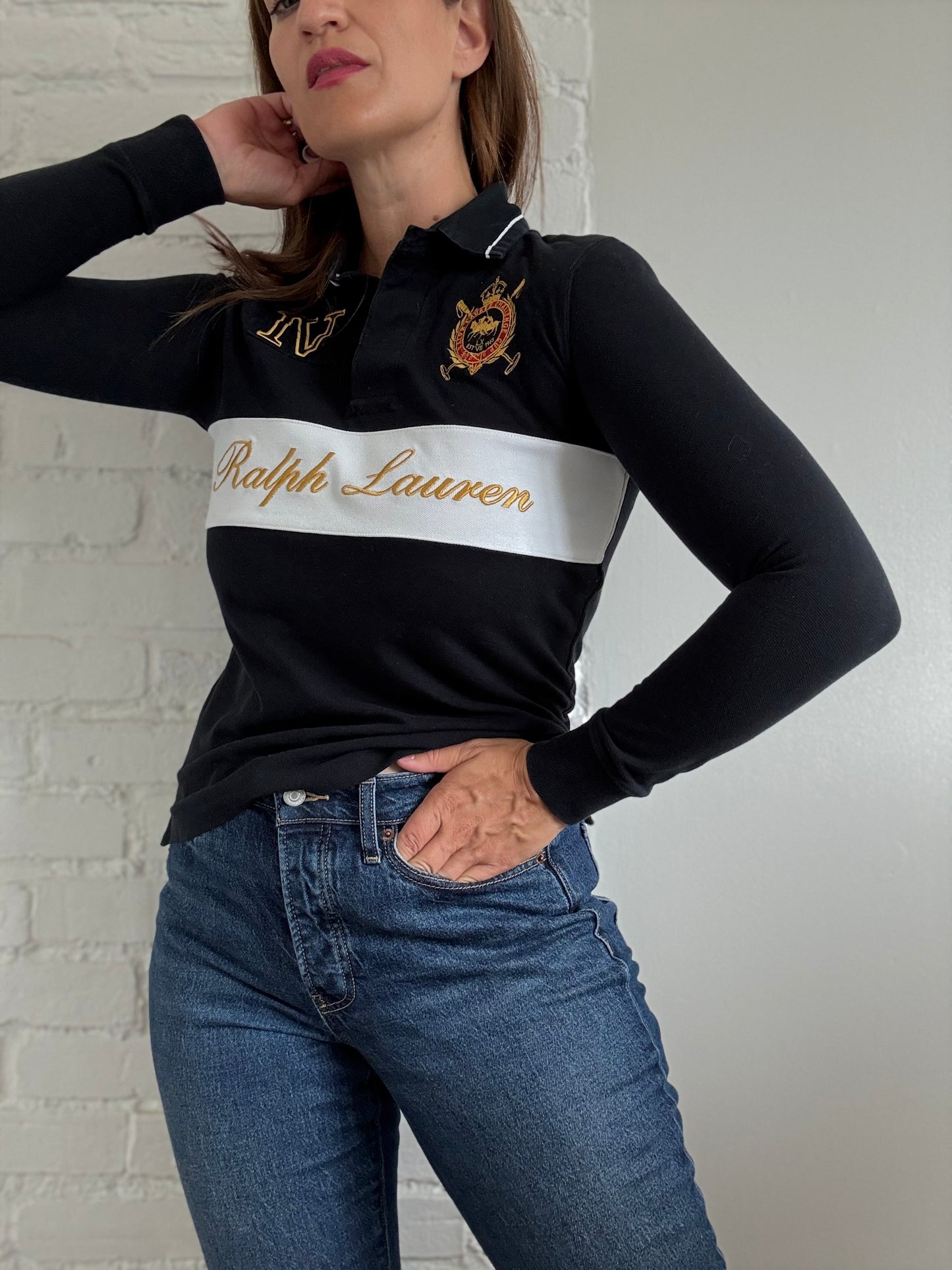 80s Vintage Ralph Lauren Rugby Shirt - Size XS/S