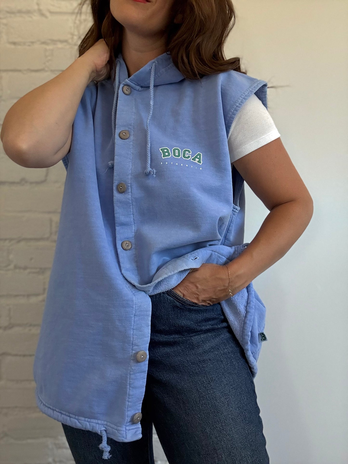 Vintage BOCA Hoodie Vest - Size XL