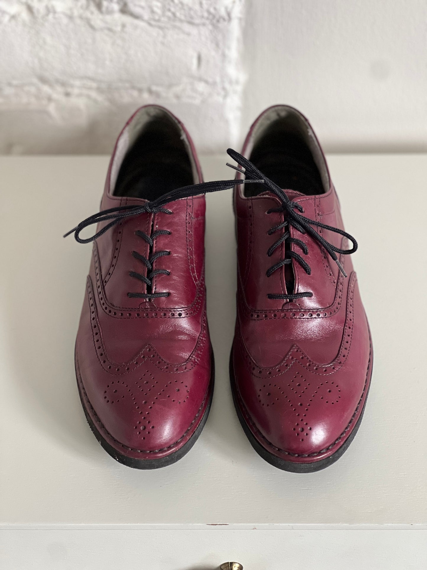 Burgundy Wine Vibram Leather Shoes - Size 9M