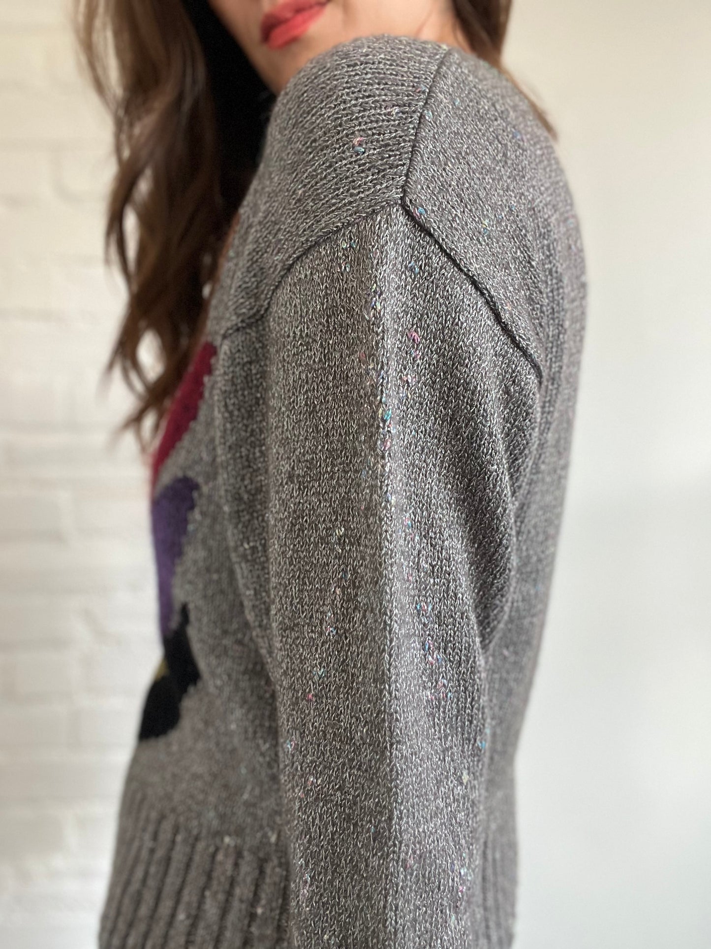 Metallic Colourful Knit Sweater - Size M