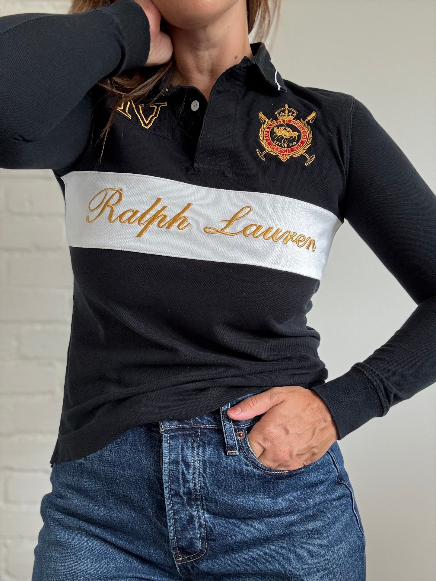 80s Vintage Ralph Lauren Rugby Shirt - Size XS/S