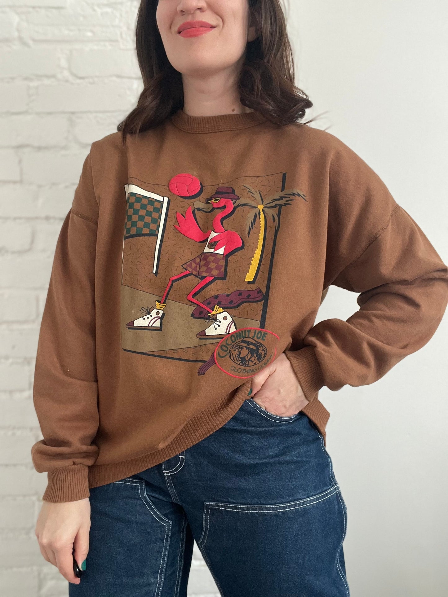 Rare Coconut Joe Flamingo Sweater - Size XL