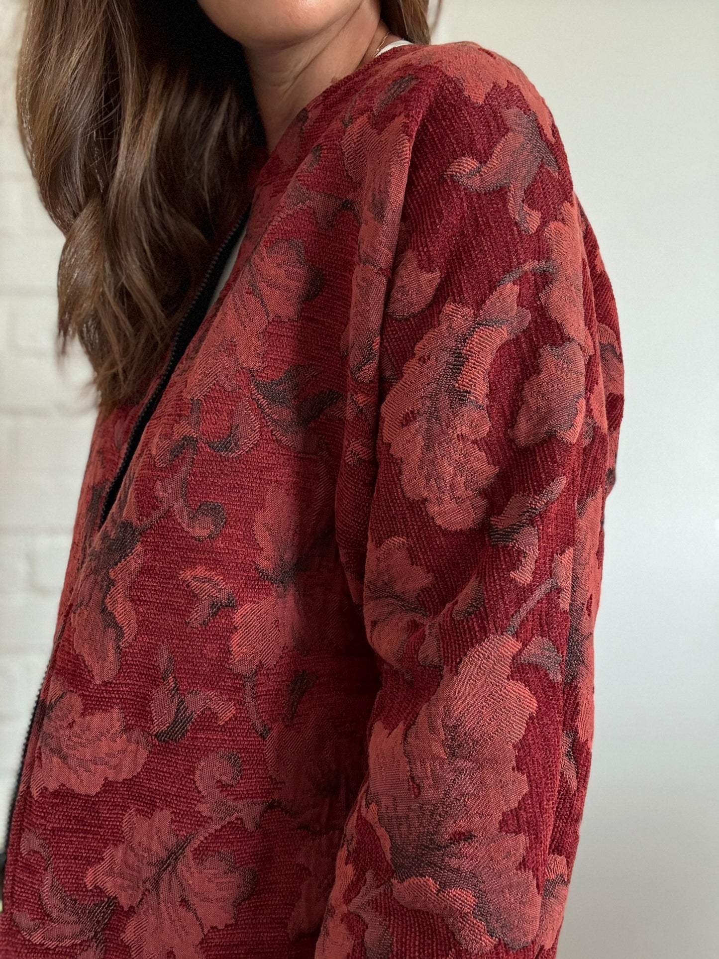 Floral Quilt Texture Jacket - Size XL