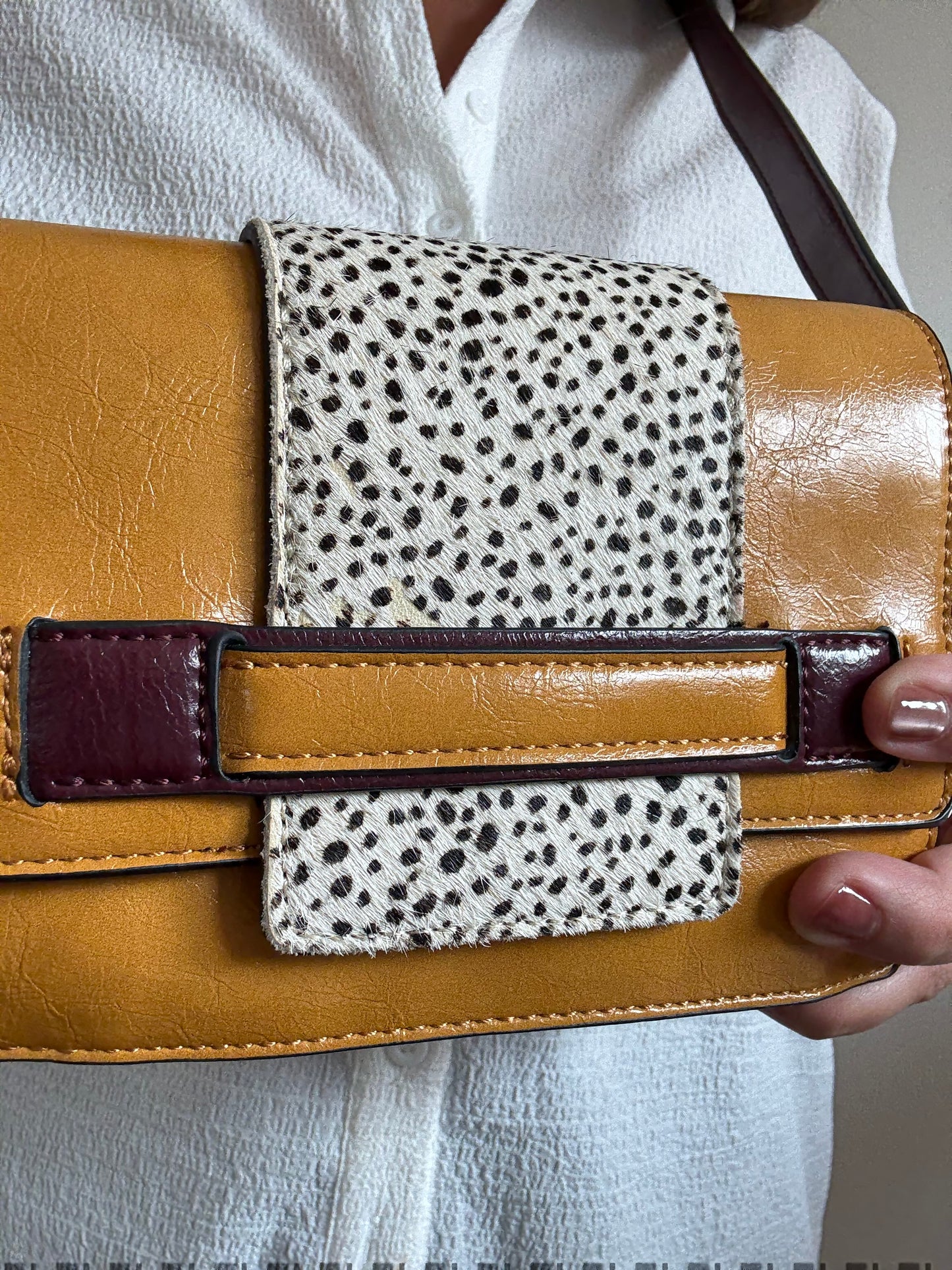 Mini Mustard Dalmatian Purse