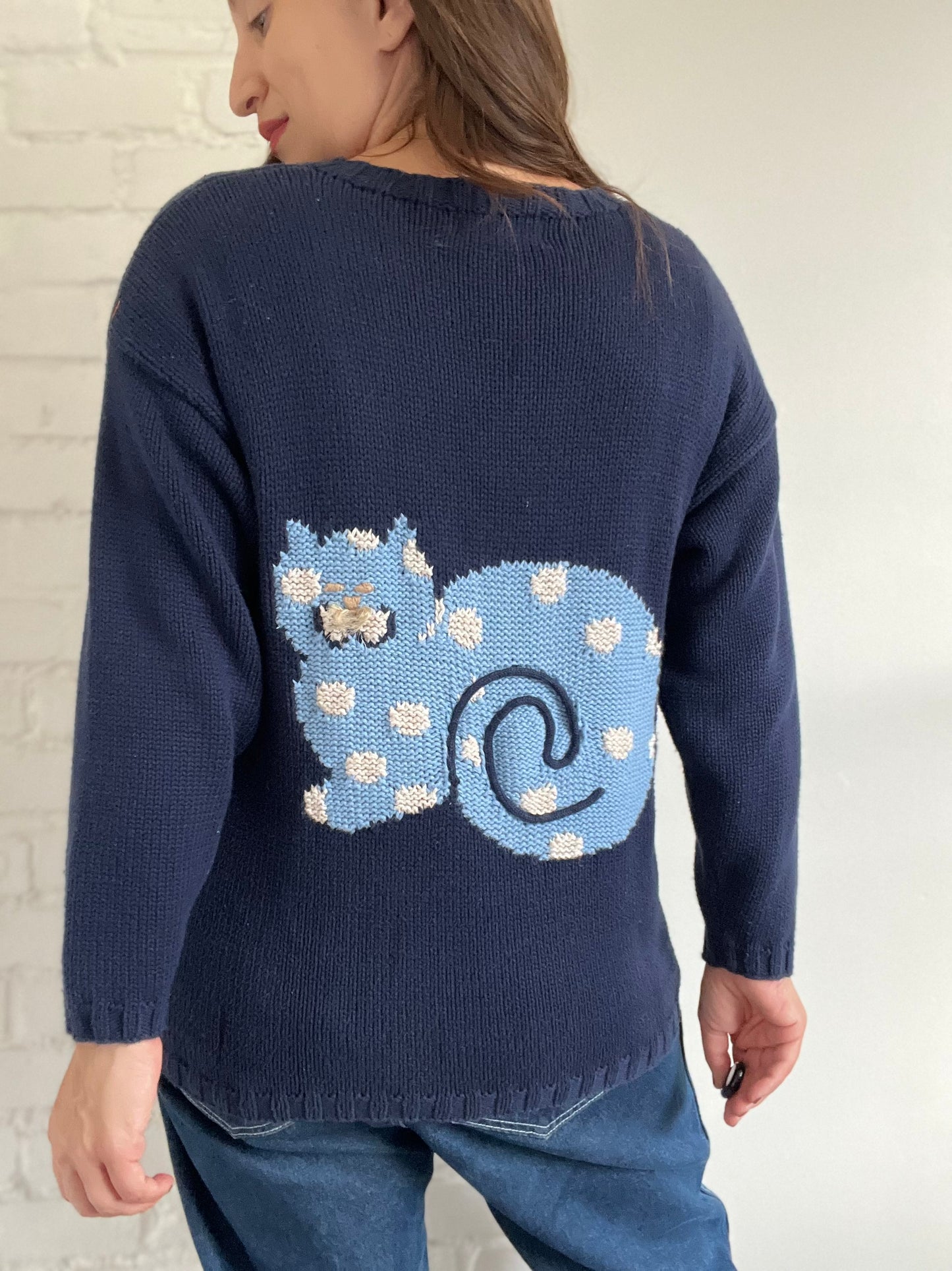 The Cats Meow Knit Sweater - Size M