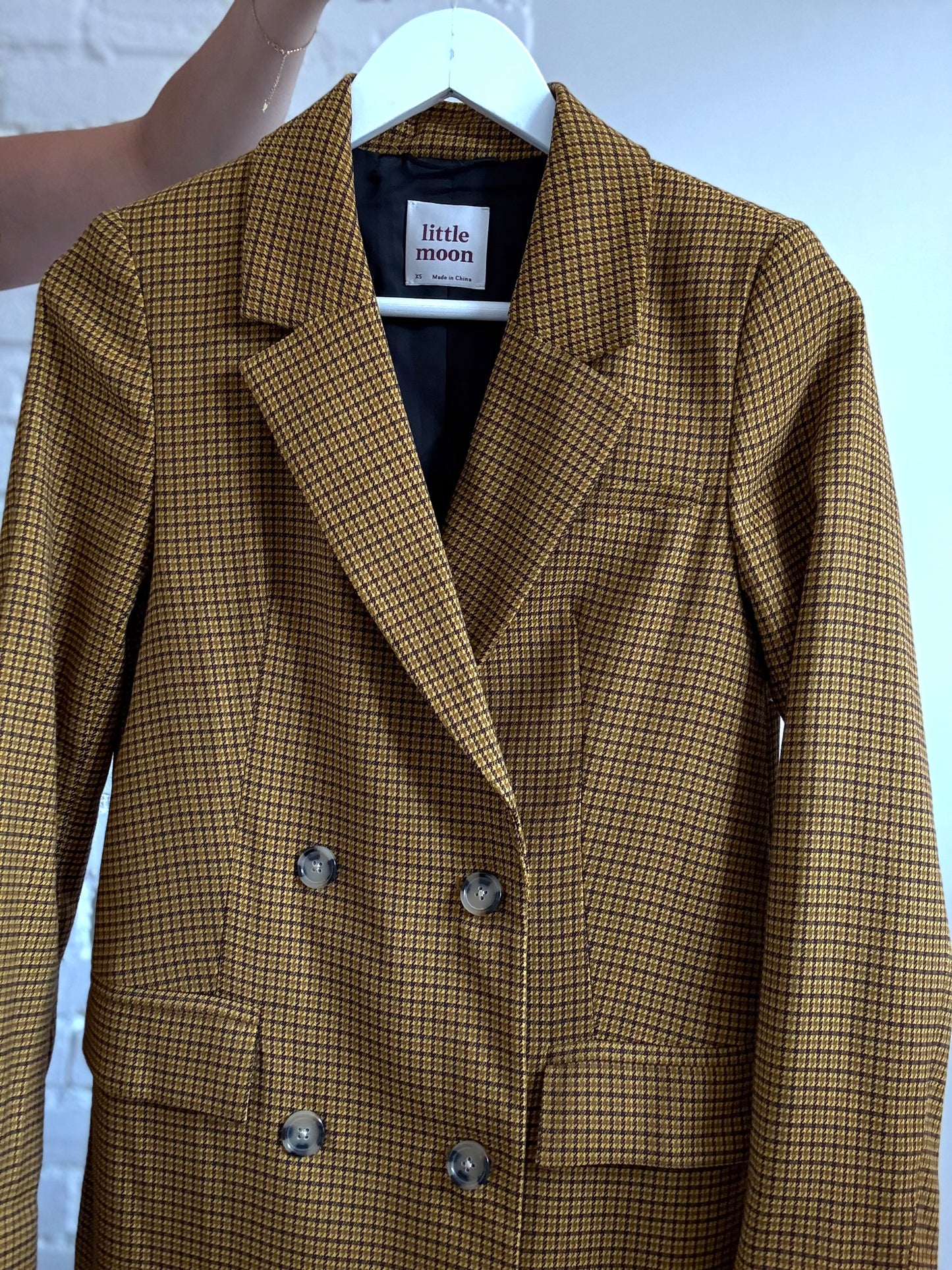 Little Moon Caluna Check Blazer - Size XS