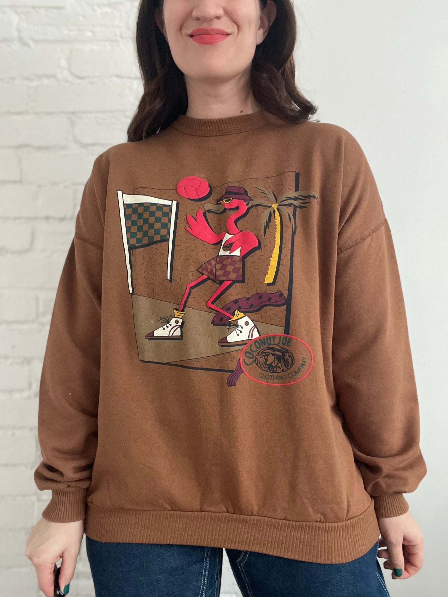 Rare Coconut Joe Flamingo Sweater - Size XL