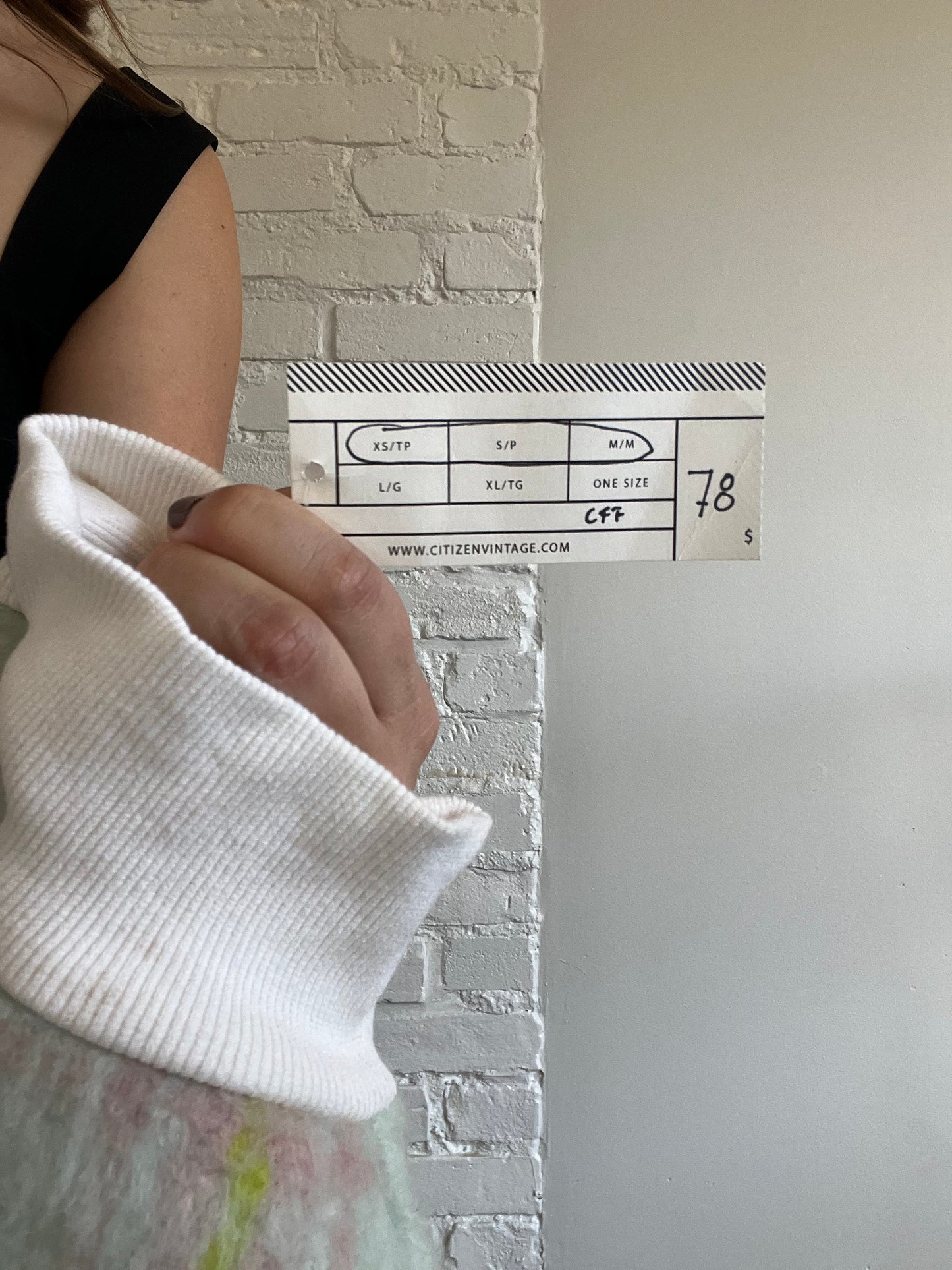 Apres Ski Plaid Sweater - Sz. XS/S/M