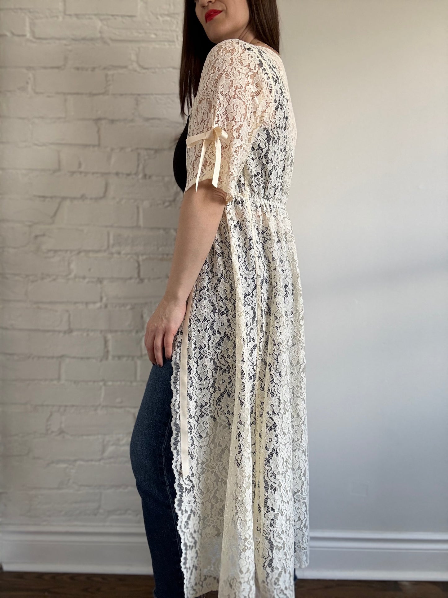 Layering Lace Boho Duster - Sz. M