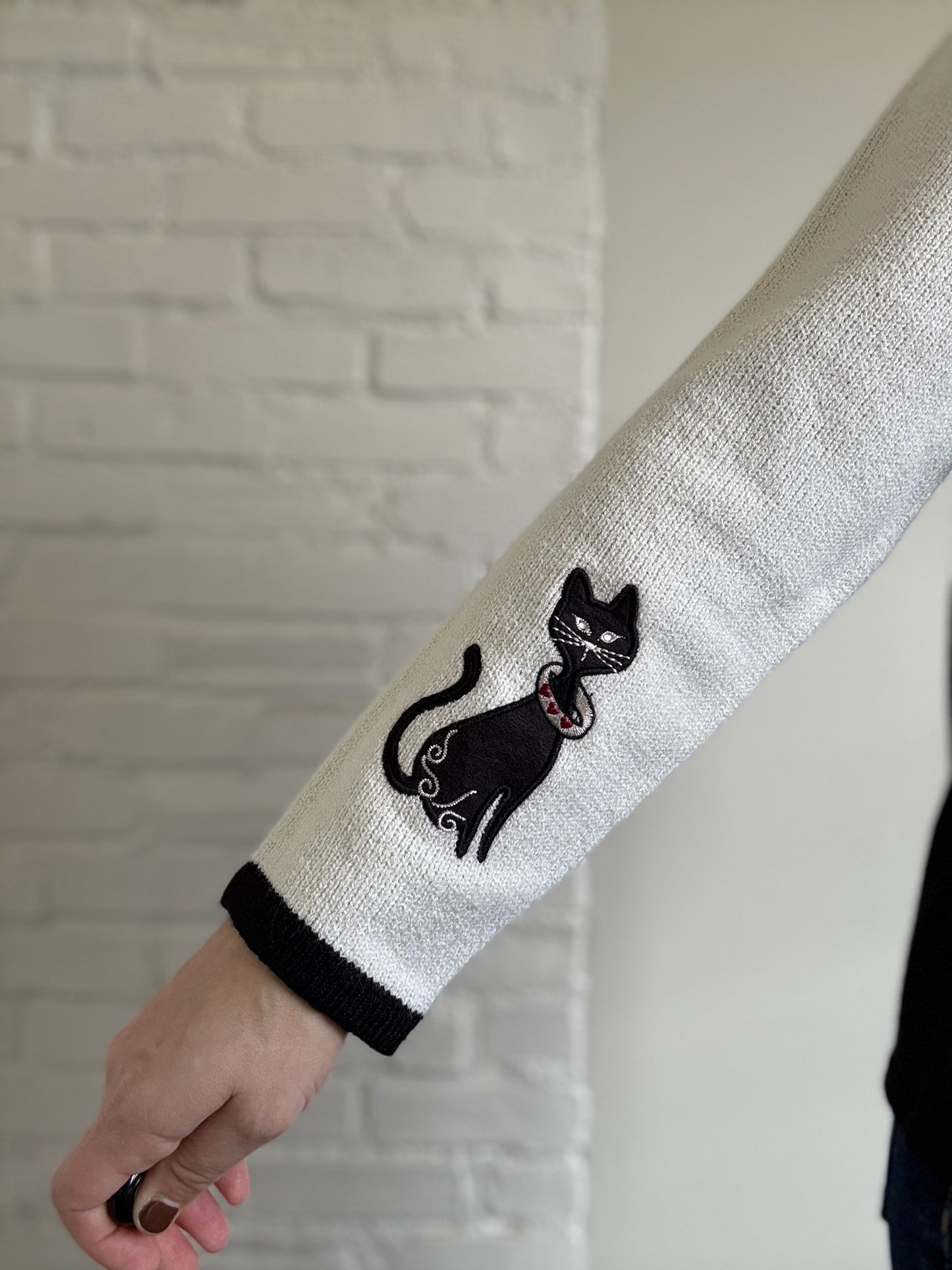 Siamese Cat Cardigan - Size M