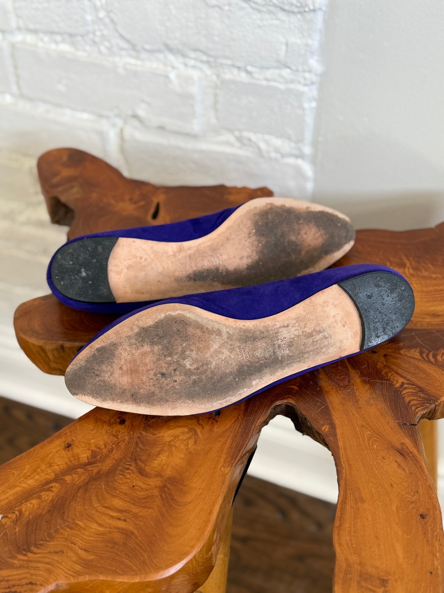 Manolo Blahnik Violet Suede Loafers - Sz. 39.5 or 9 Womens