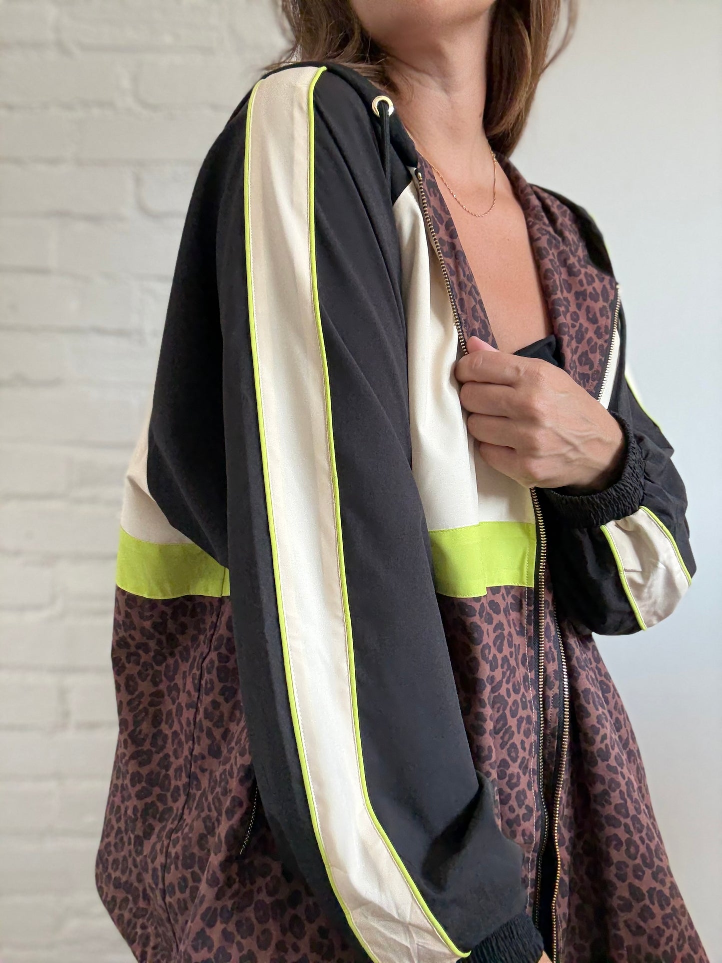 Never Fully Dressed Leopard Windbreaker - Size 20
