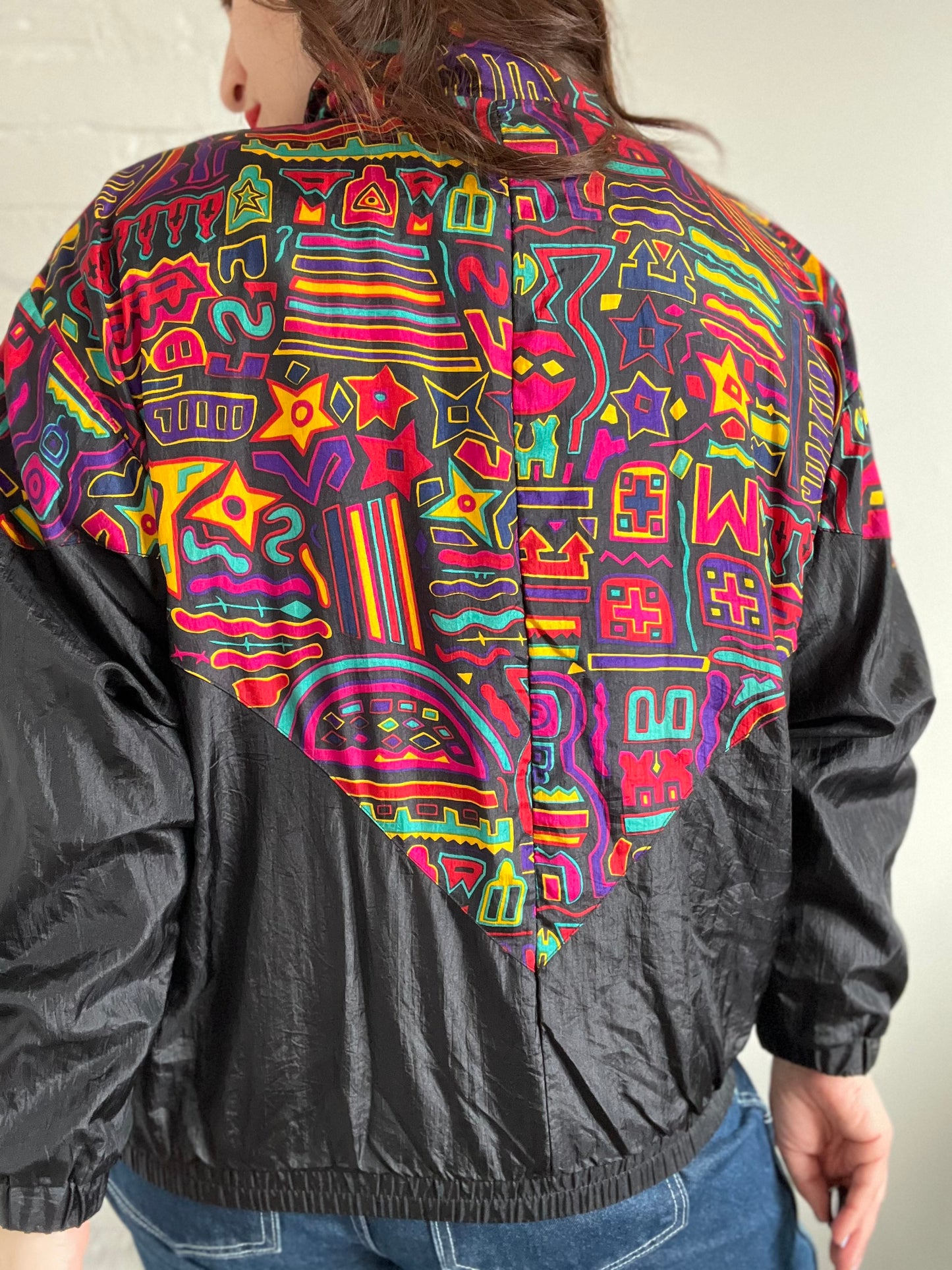 Abstract Graphic Track Jacket - Size L