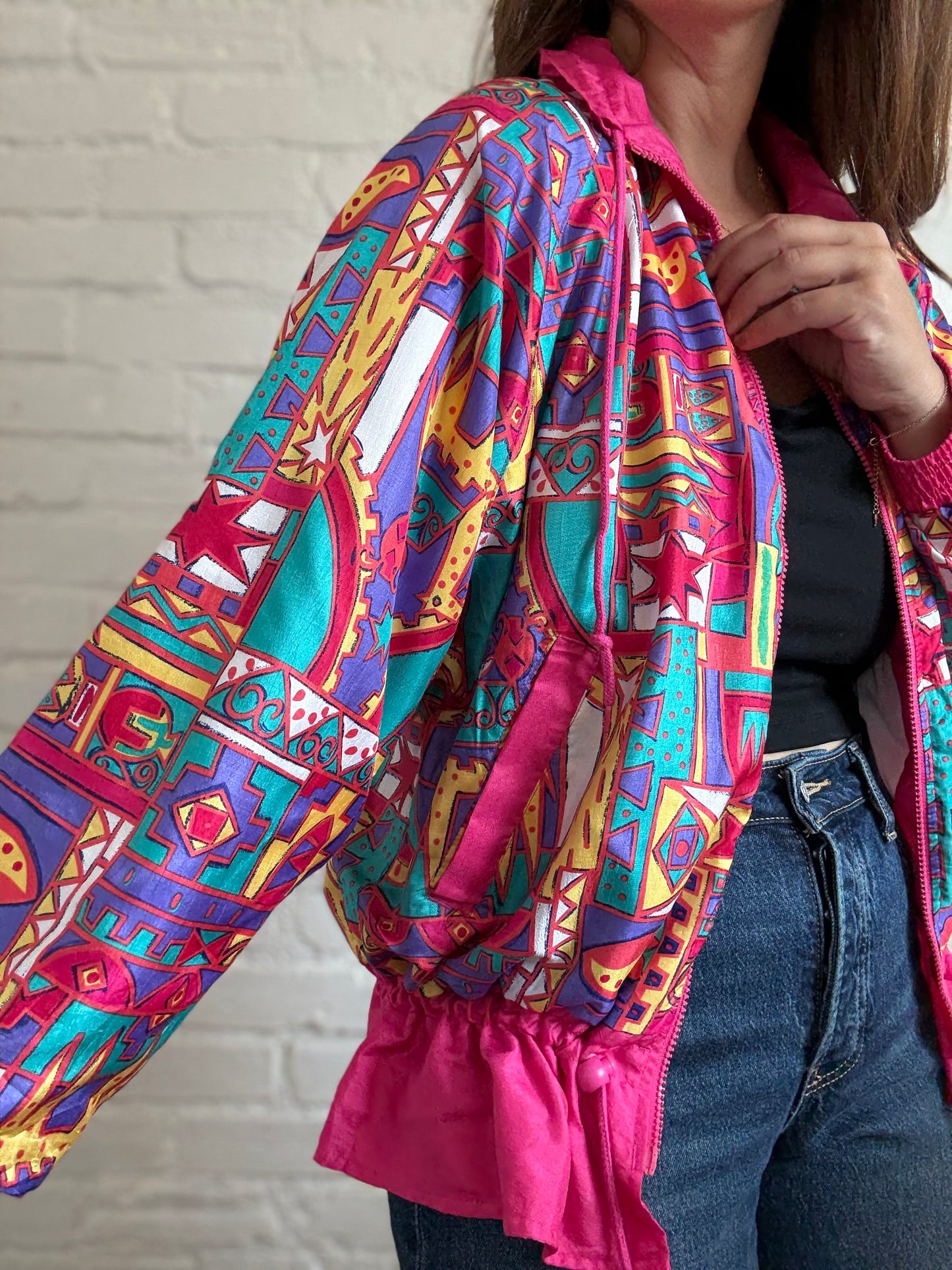 90s Eclectic Windbreaker Jacket - Size M/L
