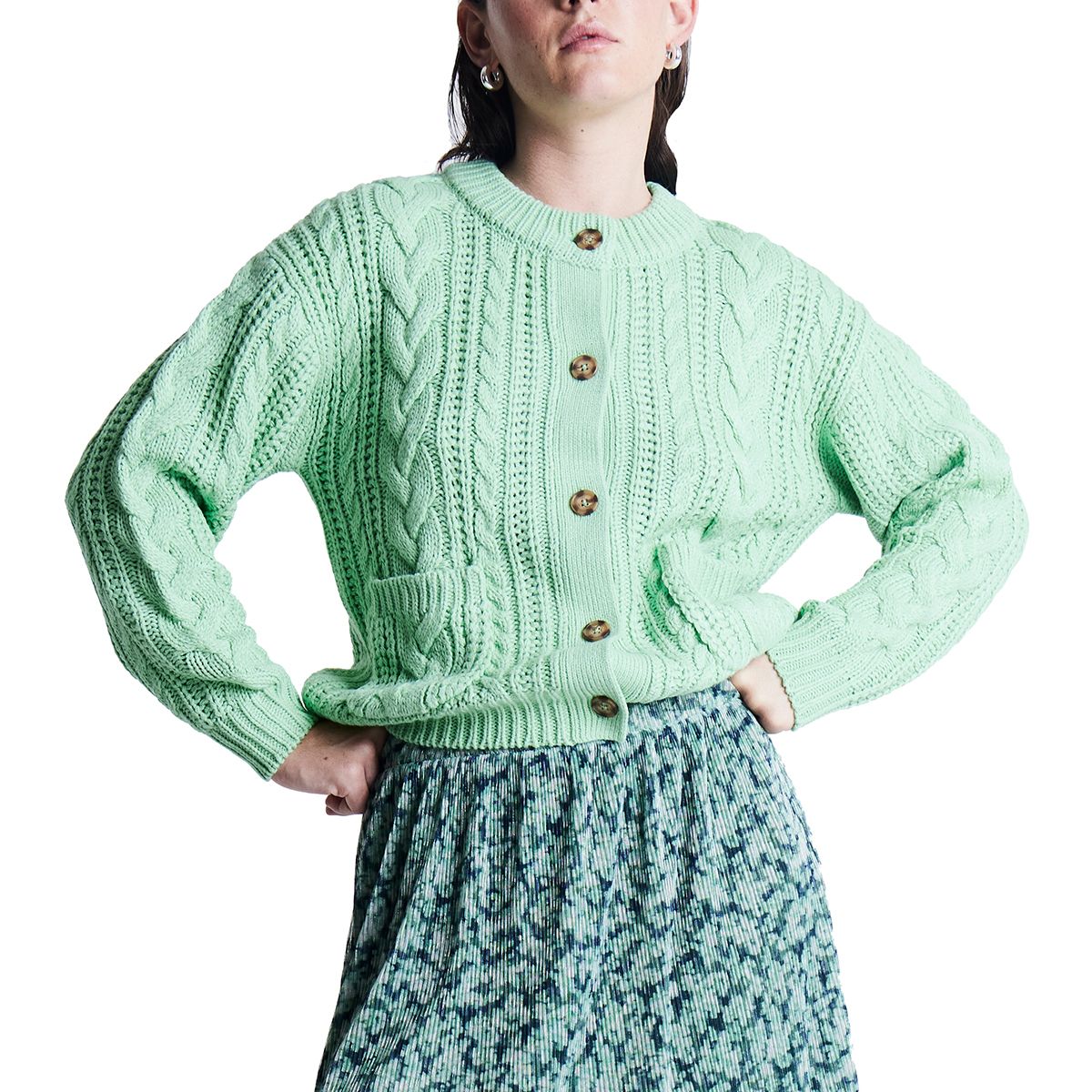 Ichi Ihalisia Knit Cardigan - Size M (oversized)