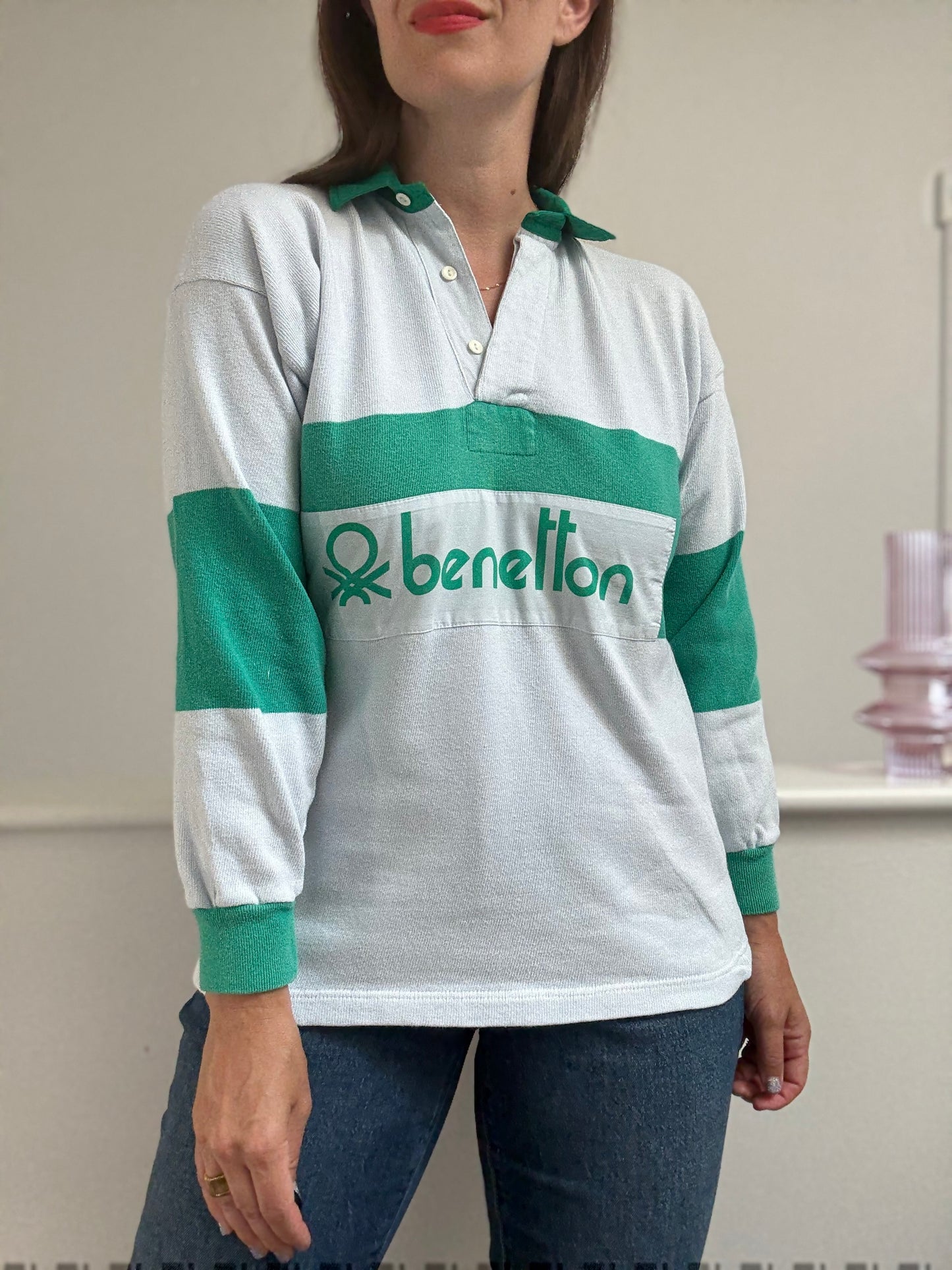 90s Benetton Polo Rugby Shirt - Size M/L