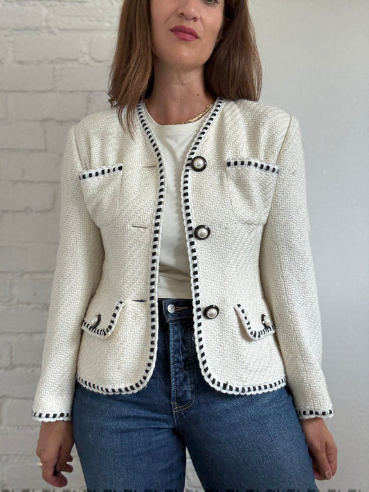 Femme De Carriere Tweed Blazer - Size 38 or M