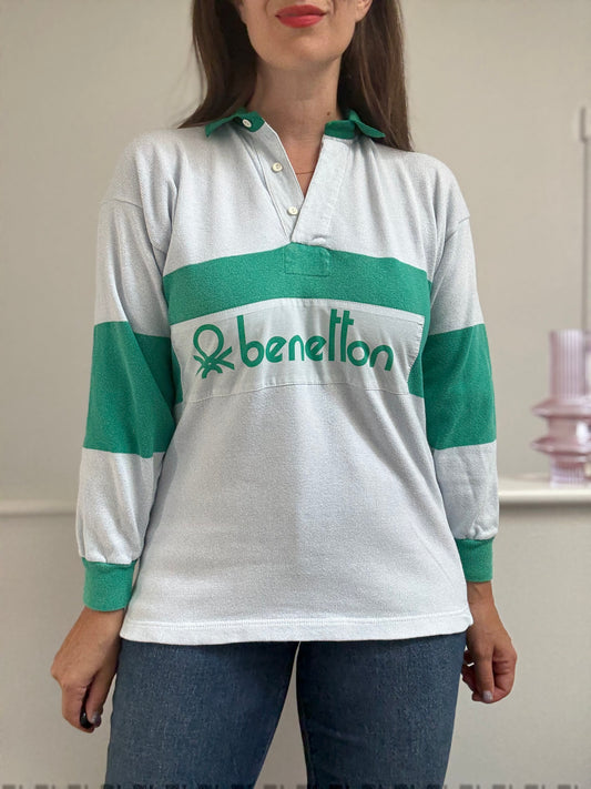 90s Benetton Polo Rugby Shirt - Size M/L