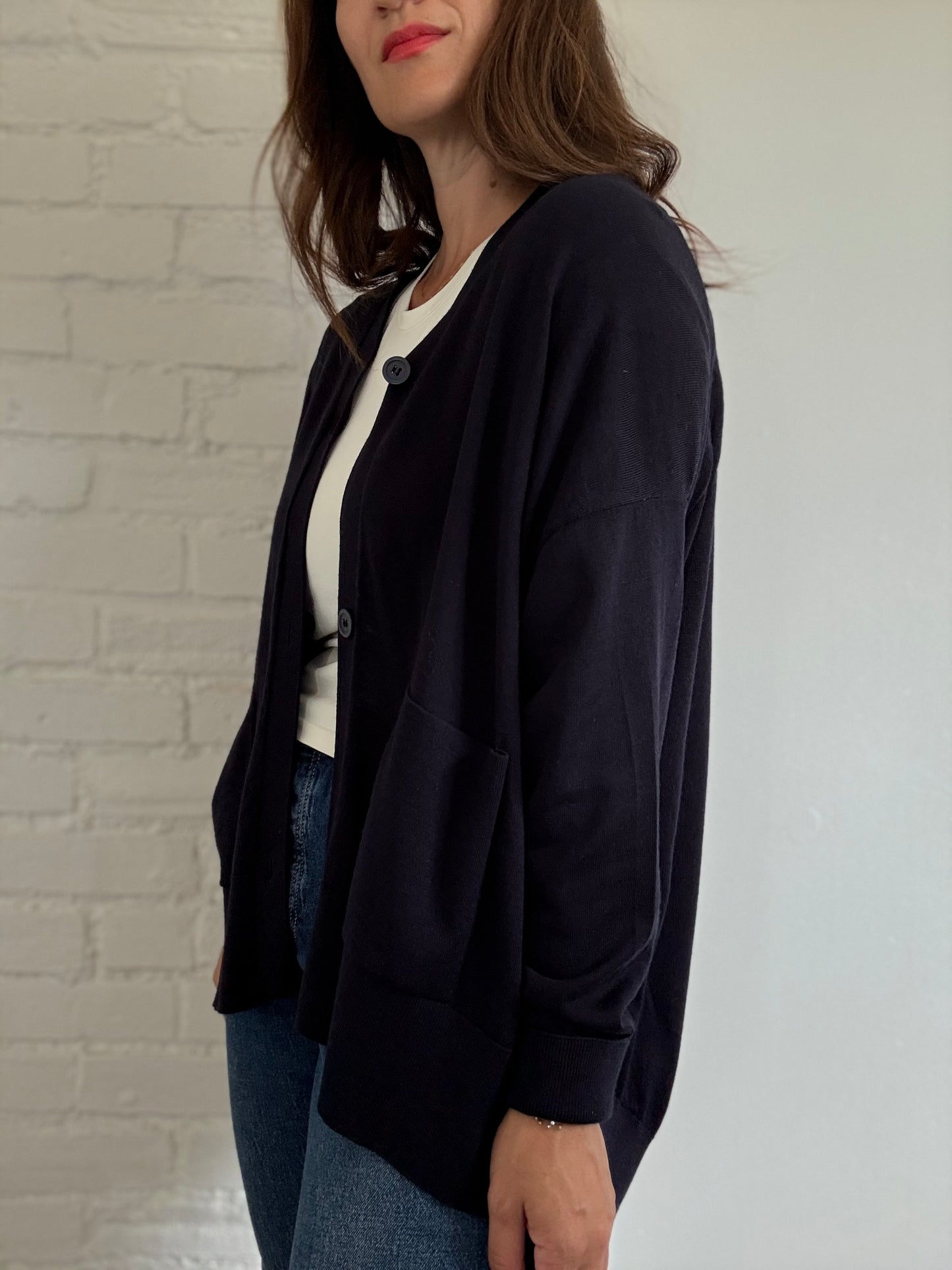 COS Draped Back Cardigan - Size M