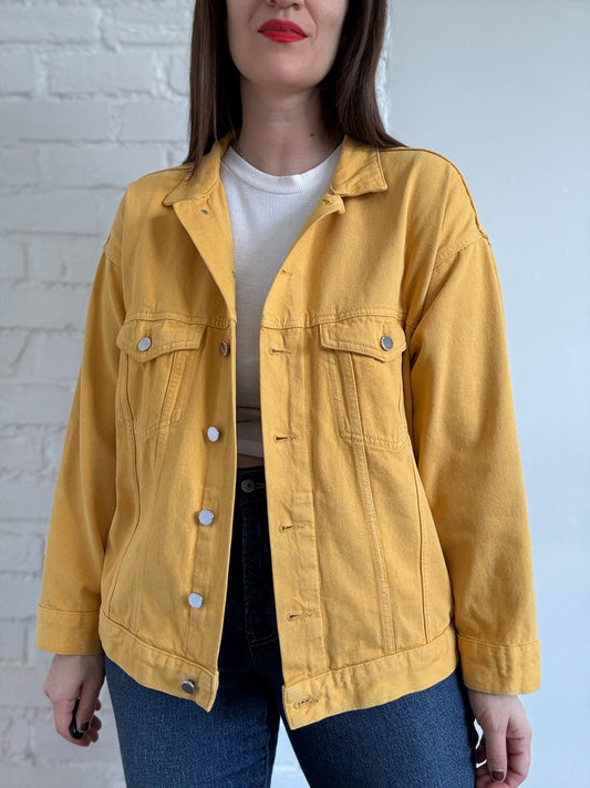 Mustard Yellow Denim Jacket - Sz. M