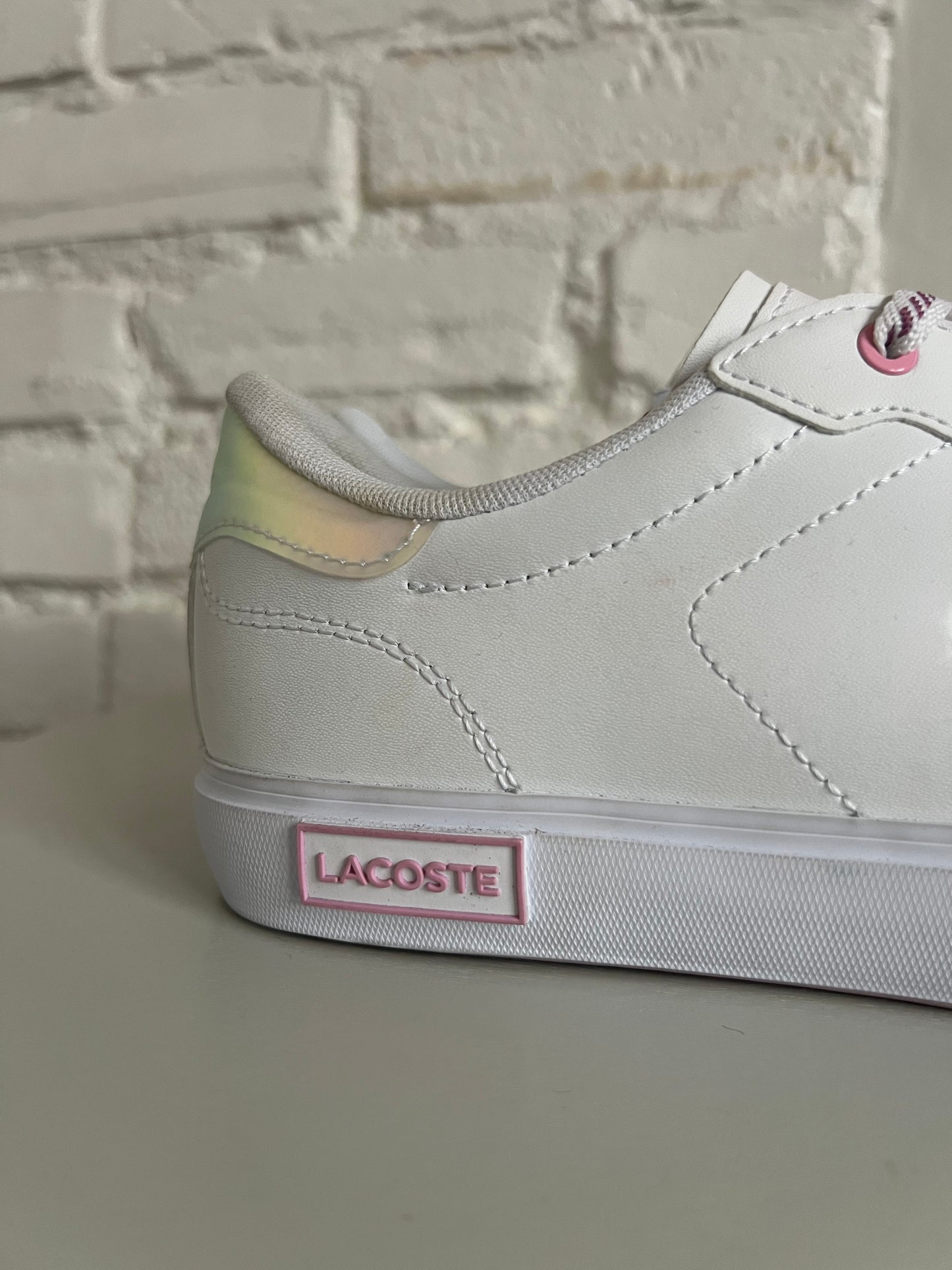Lacoste Powercourt Leather Trainers - Size 8 Womens