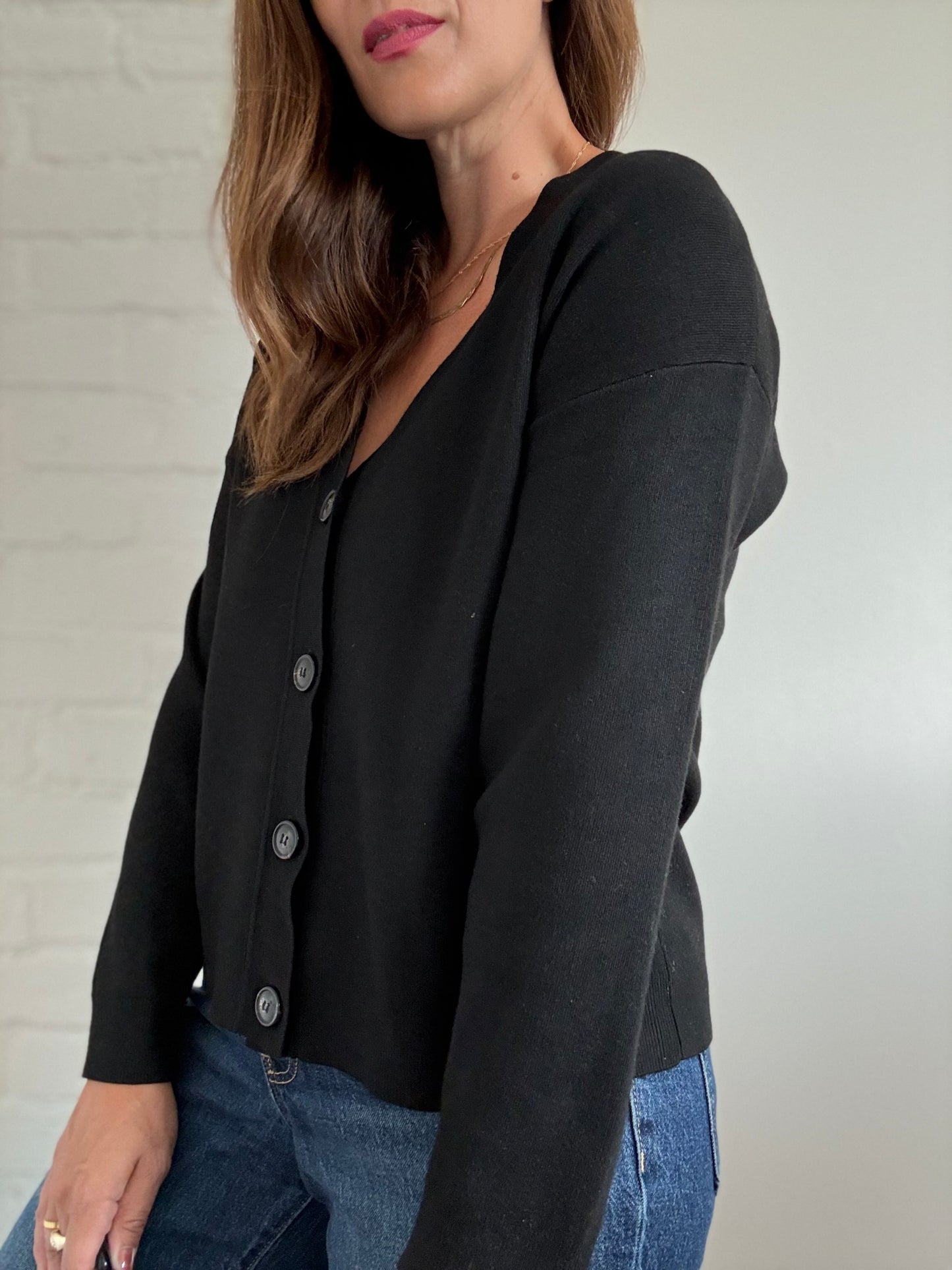 Mango Button Knit Cardigan - Size S