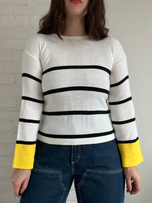 Striped Knit with Yellow Pop - Size S