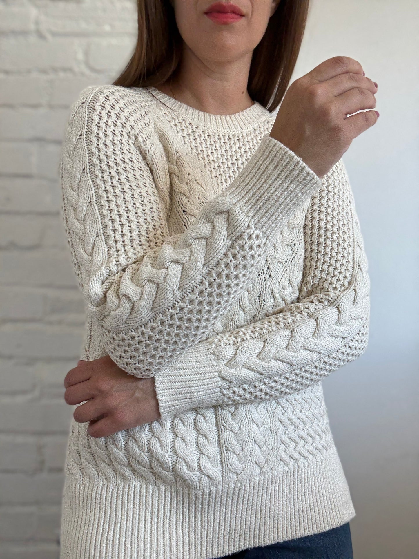 Cable Knit Tunic Sweater - Size S