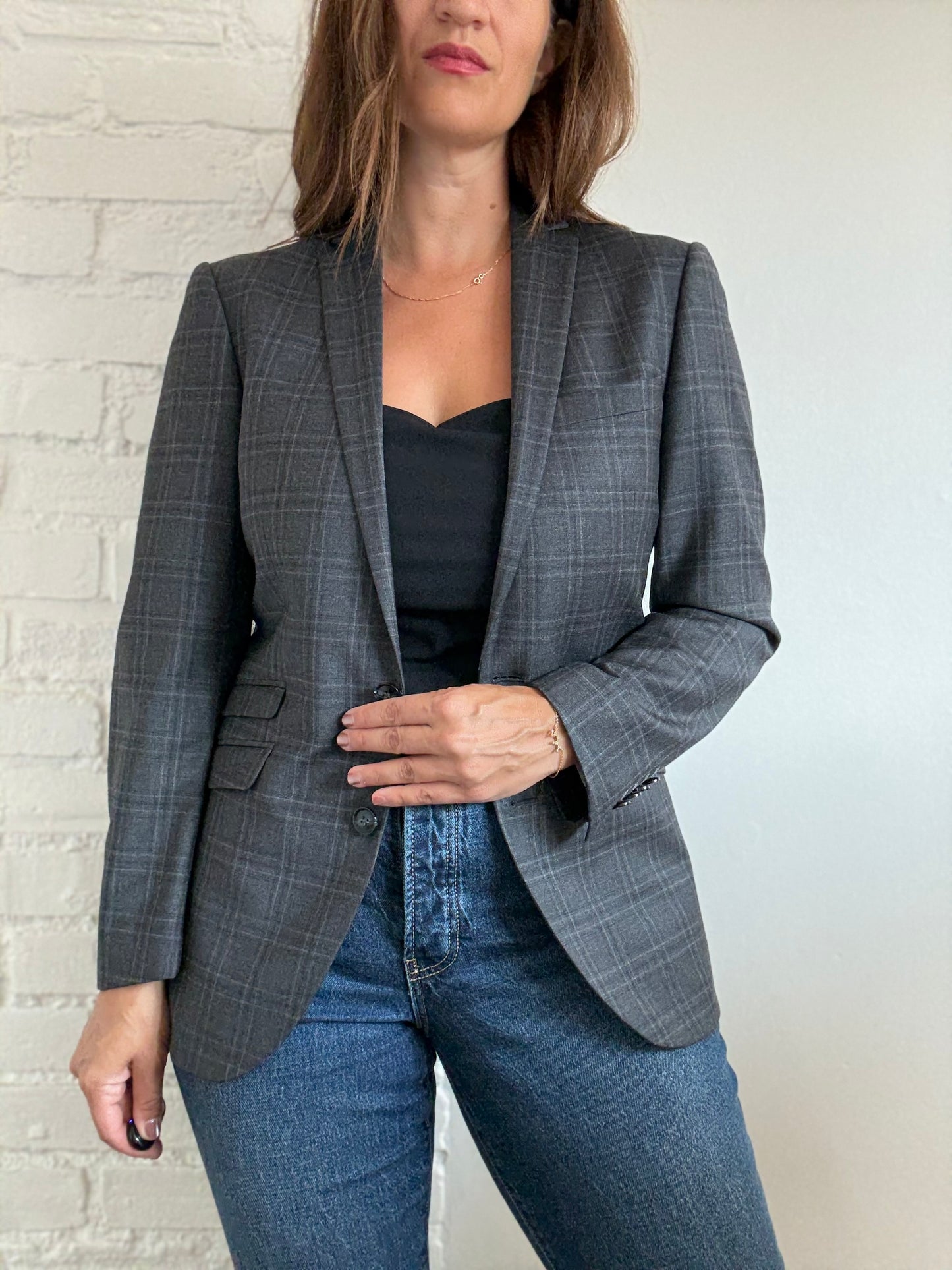 Tiger of Sweden Plaid Blazer - Size L