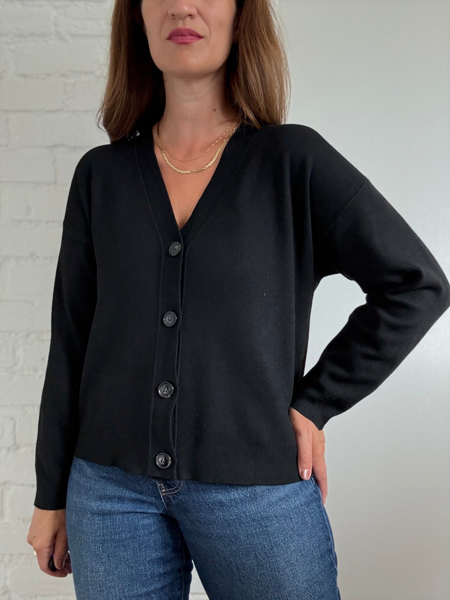 Mango Button Knit Cardigan - Size S