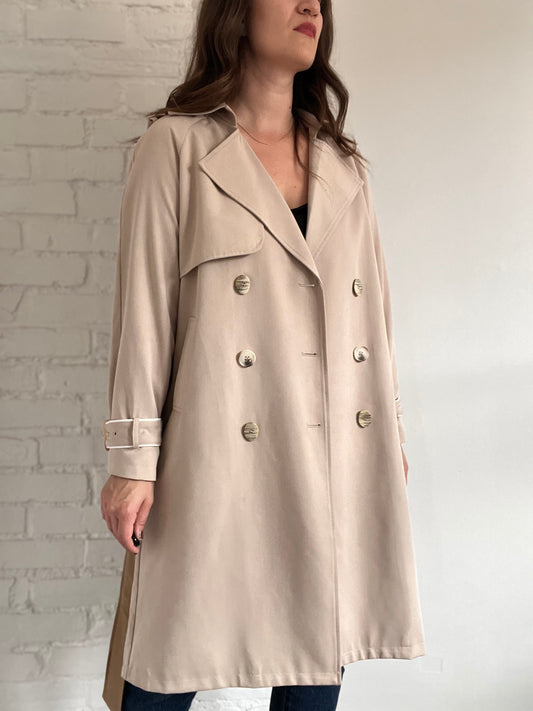 Pleated Trench Coat - M/L