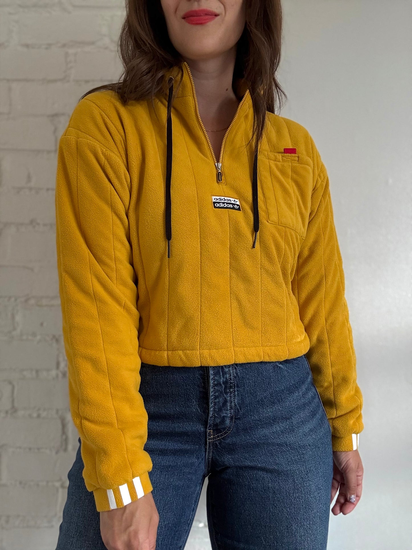 Adidas Ryv Quarter Zip Fleece - Size S