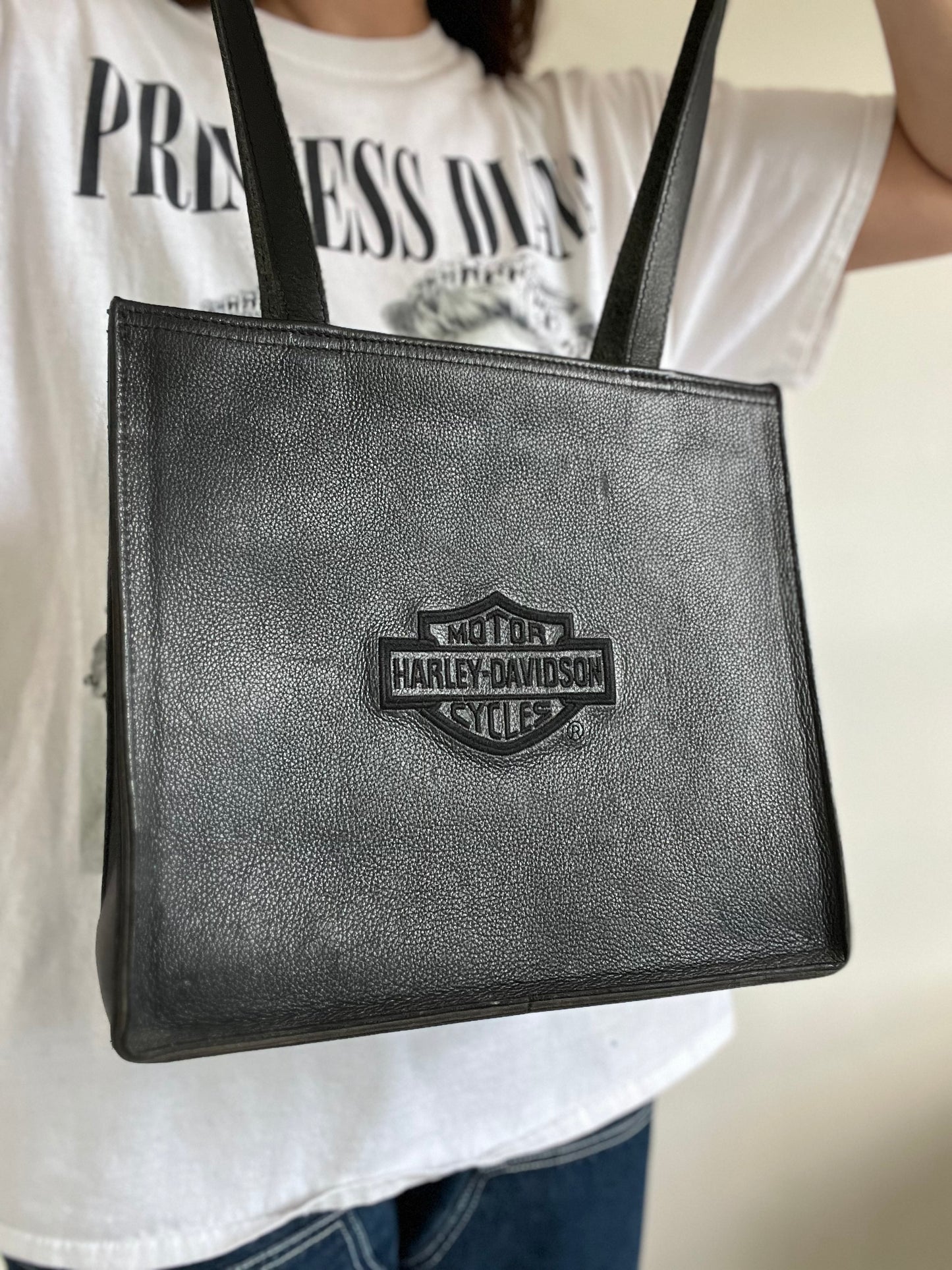 Leather Harley Davidson Tote Bag
