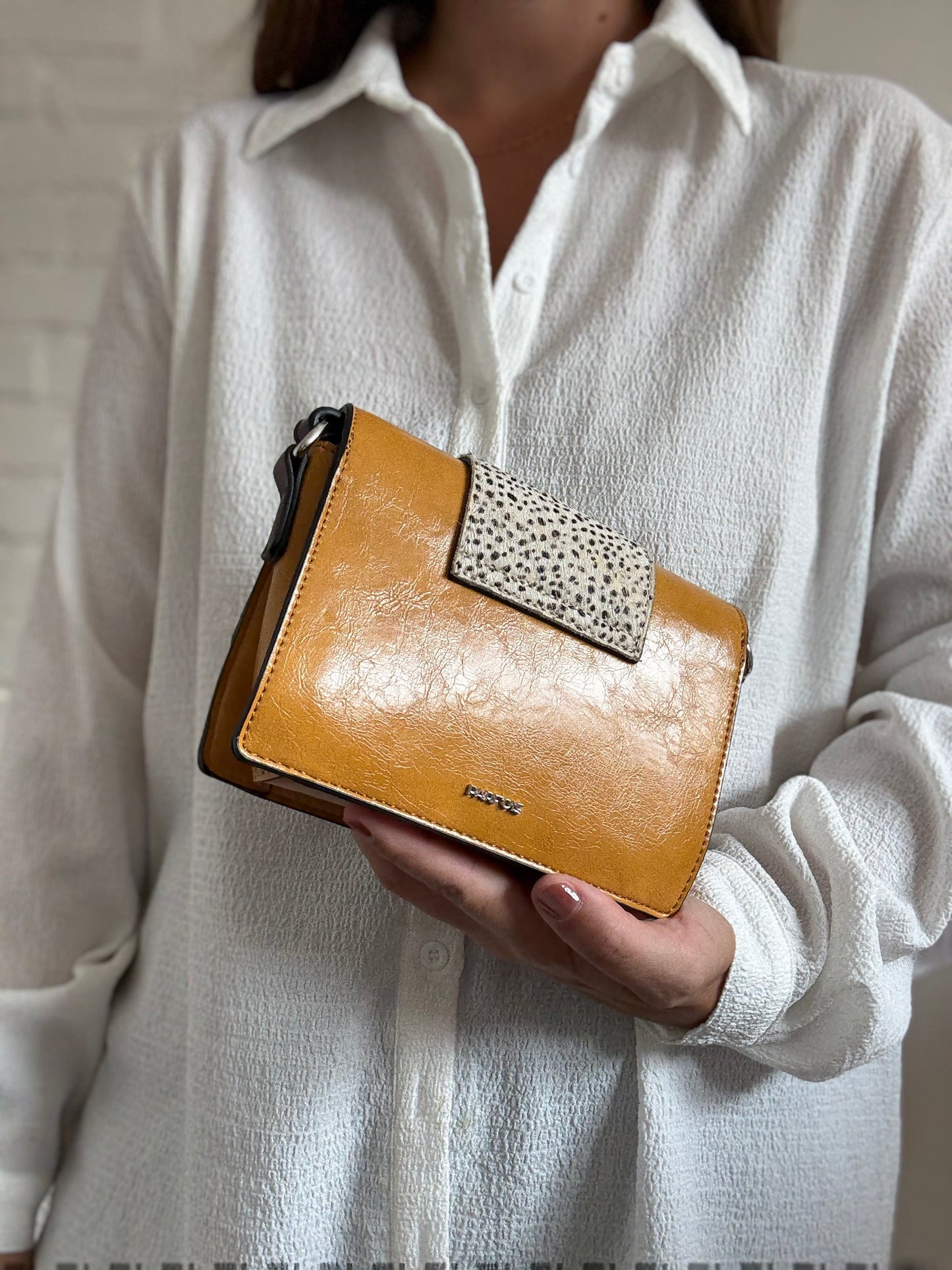 Mini Mustard Dalmatian Purse