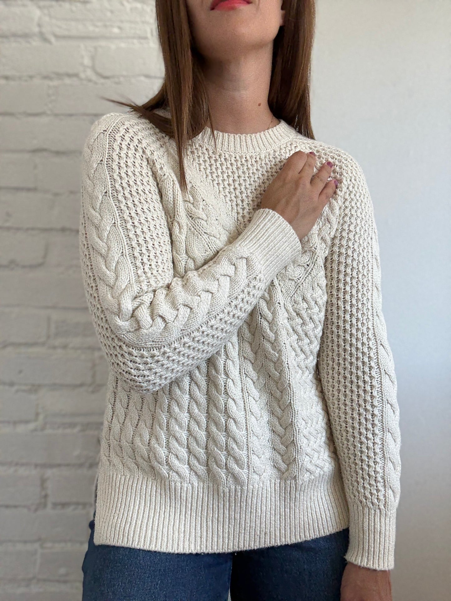 Cable Knit Tunic Sweater - Size S