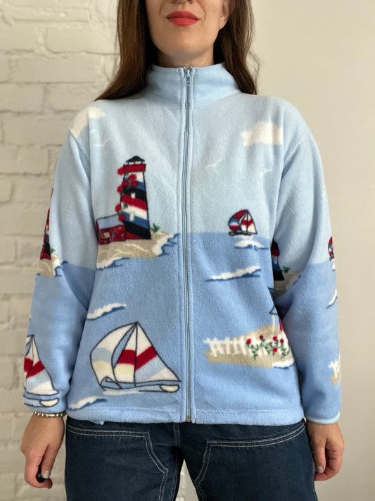 Lighthouse Fleece Zip Up - Size S
