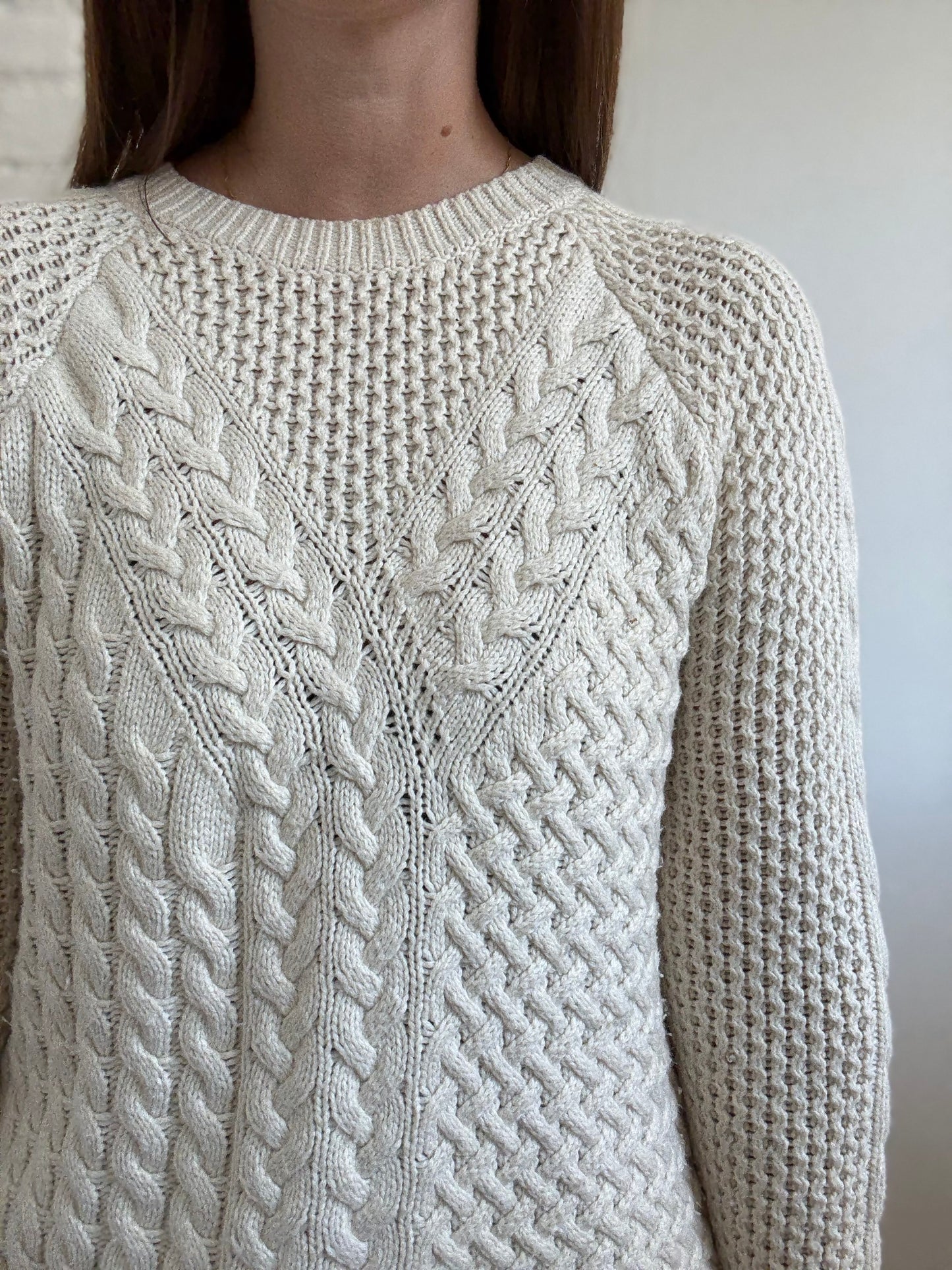 Cable Knit Tunic Sweater - Size S