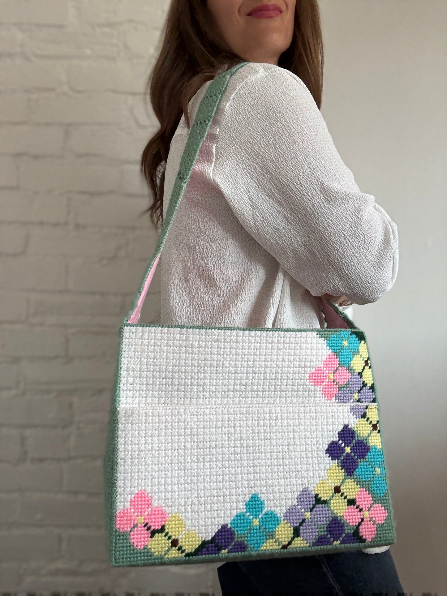 Crochet Floral Laptop Bag