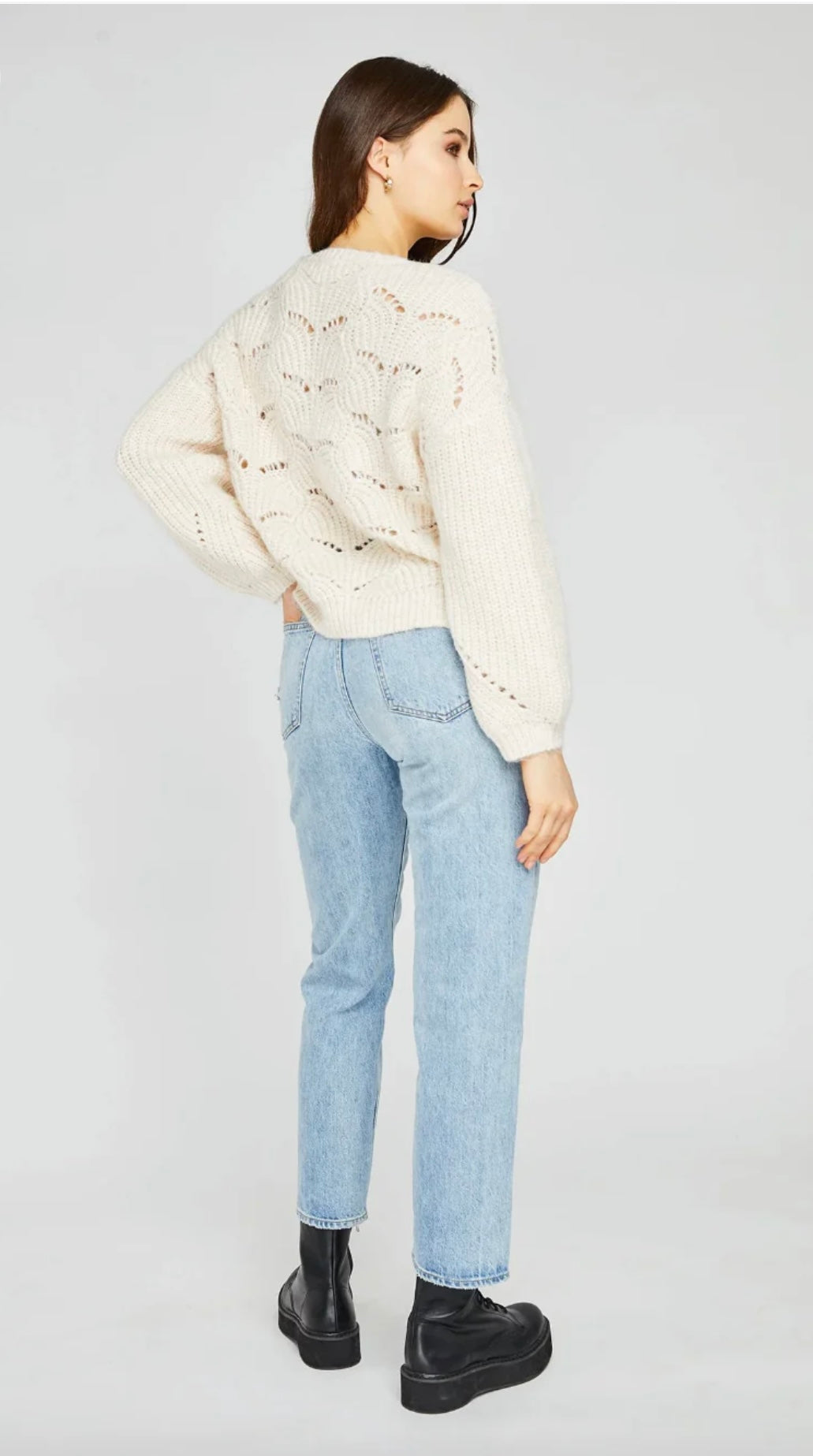 Textured Knit Sweater - Size L