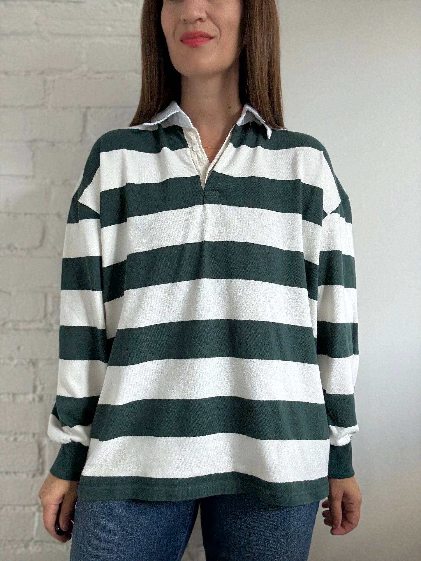 Oak + Fort Rugby Shirt - Size S (Oversized)