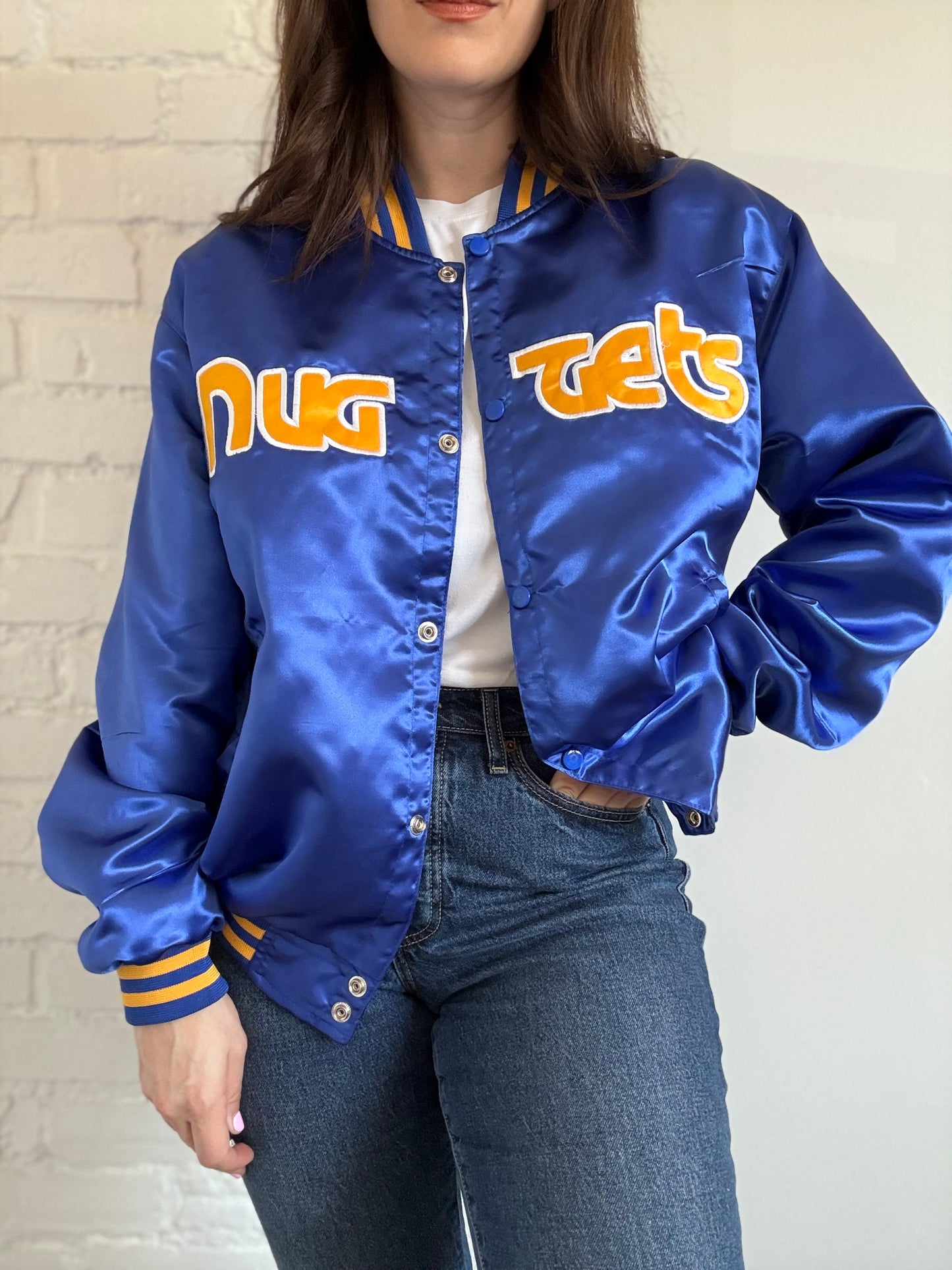Vintage NBA Nuggets Satin Bomber - Sz. M/L