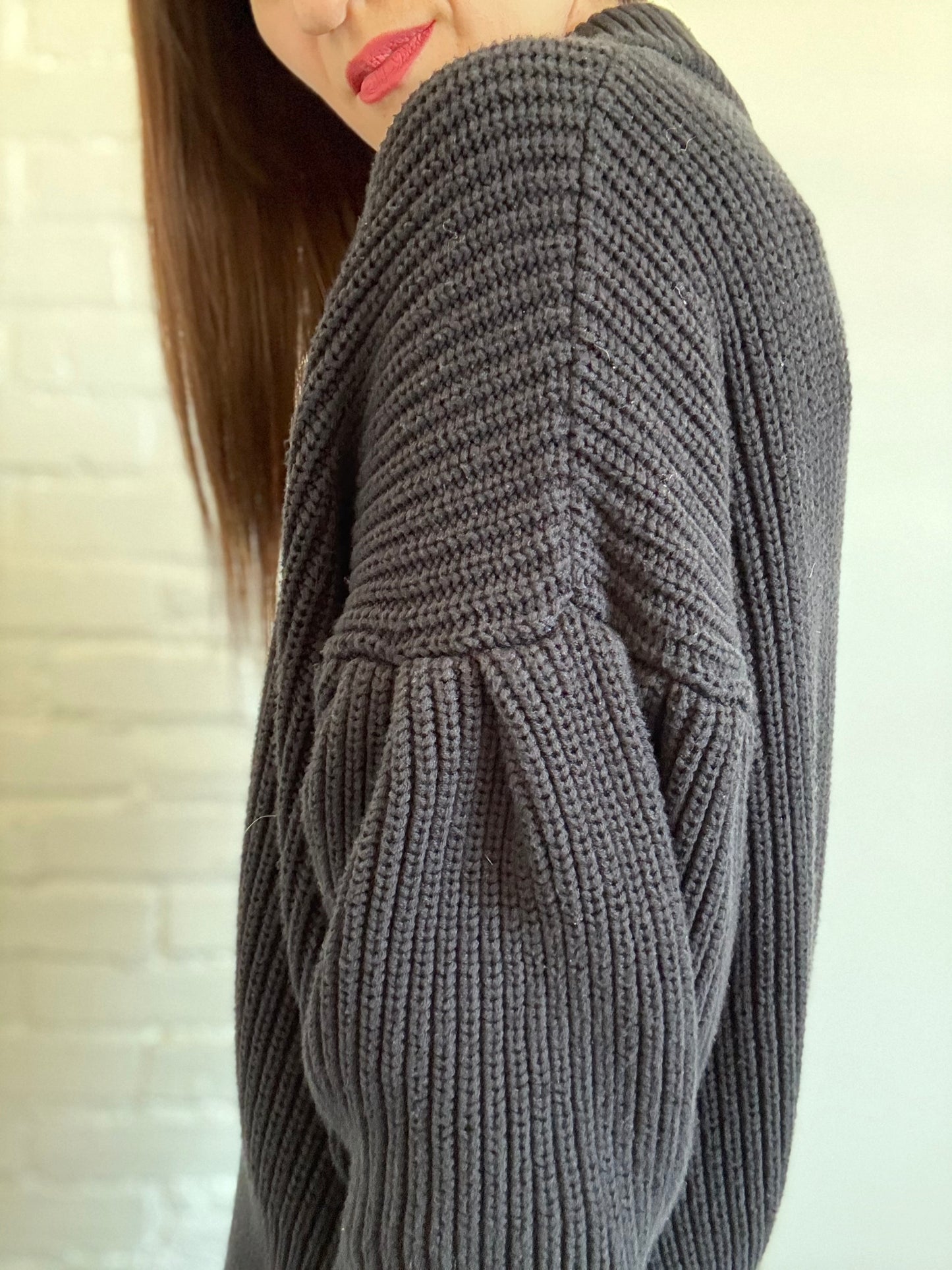 Cable Knit Mock Sweater - Sz. XL