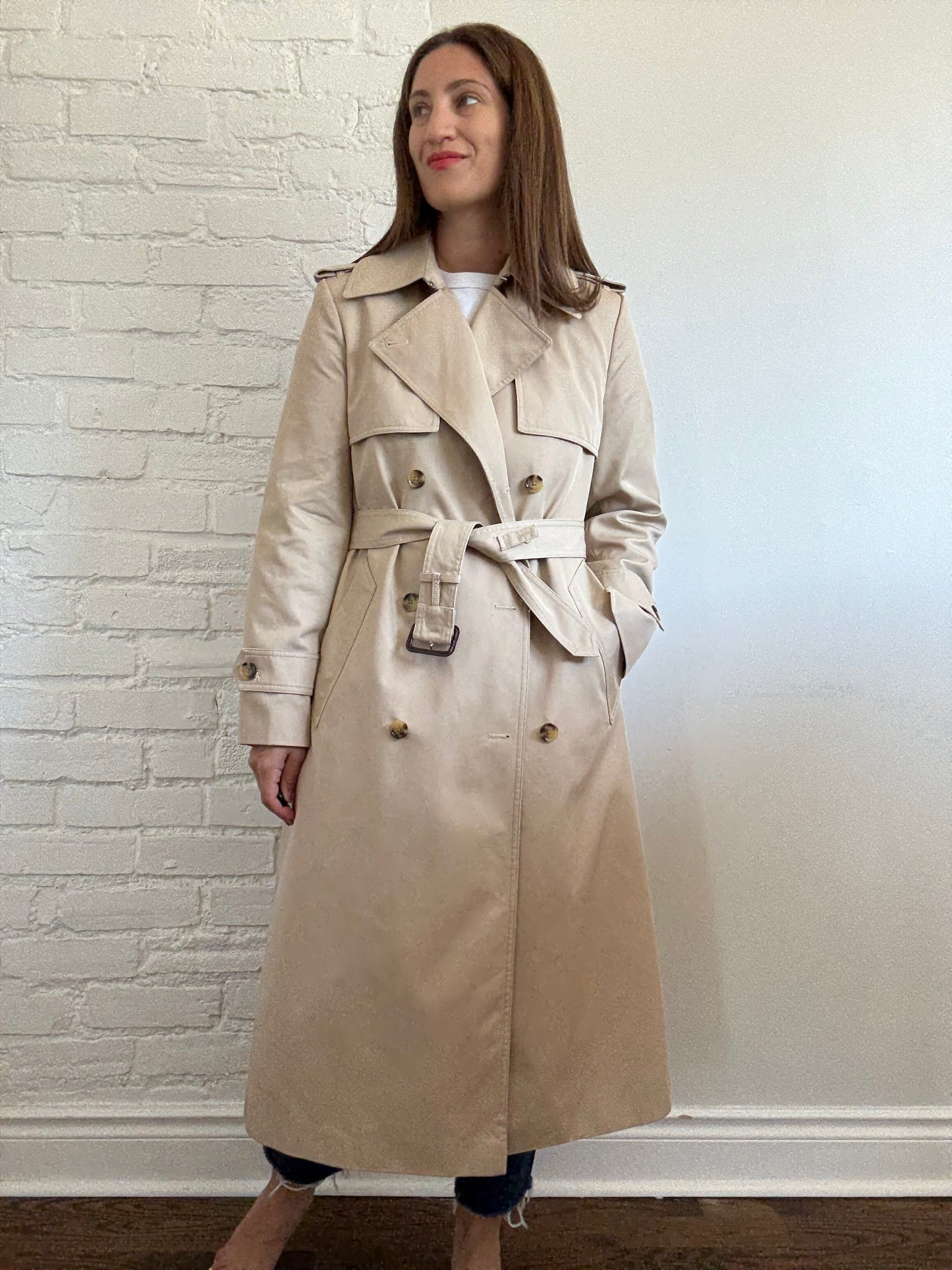 MANGO Trench Coat with Belt - Size M