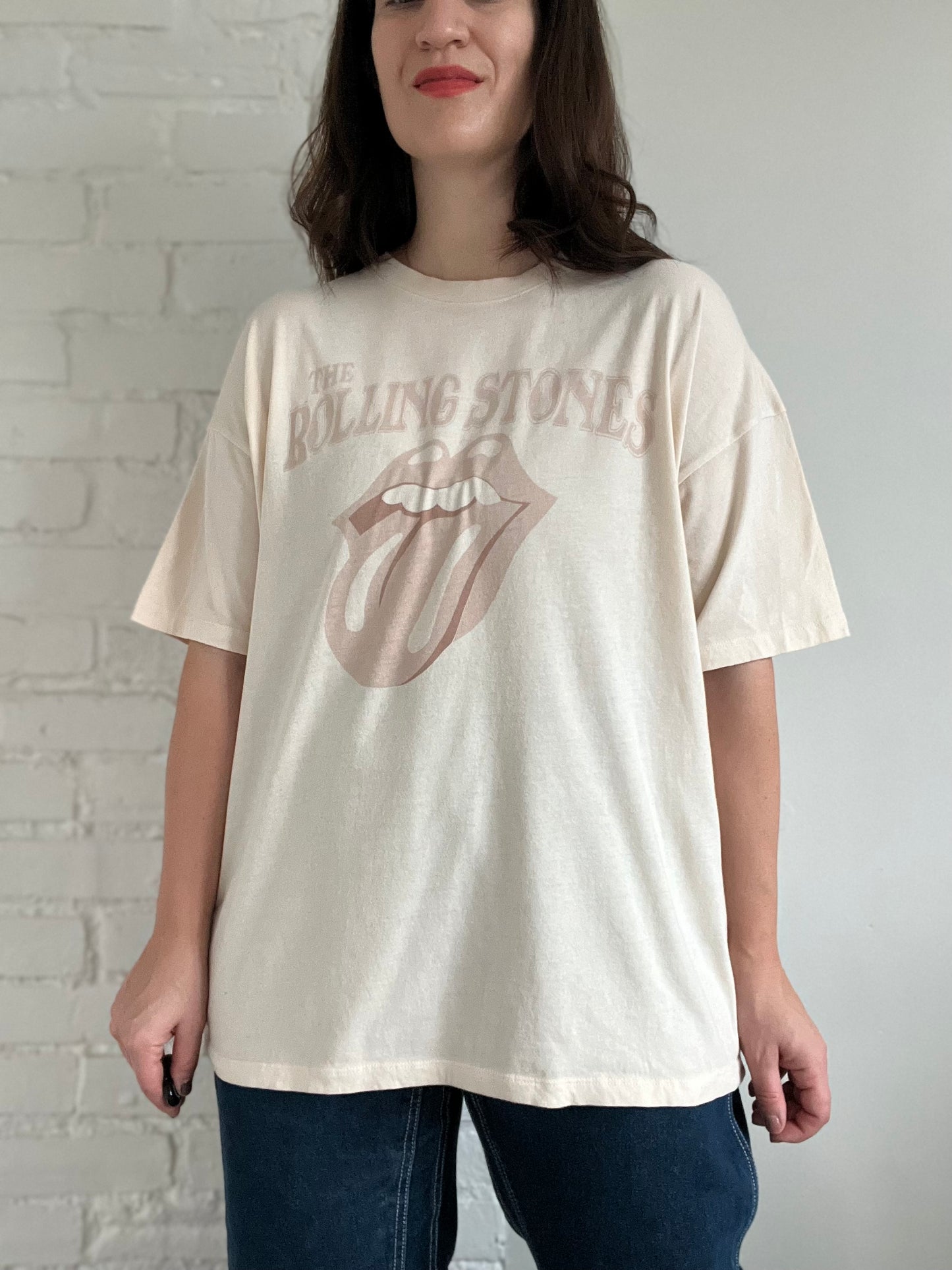 Oversized Rolling Stones Graphic Tee - Size L/XL