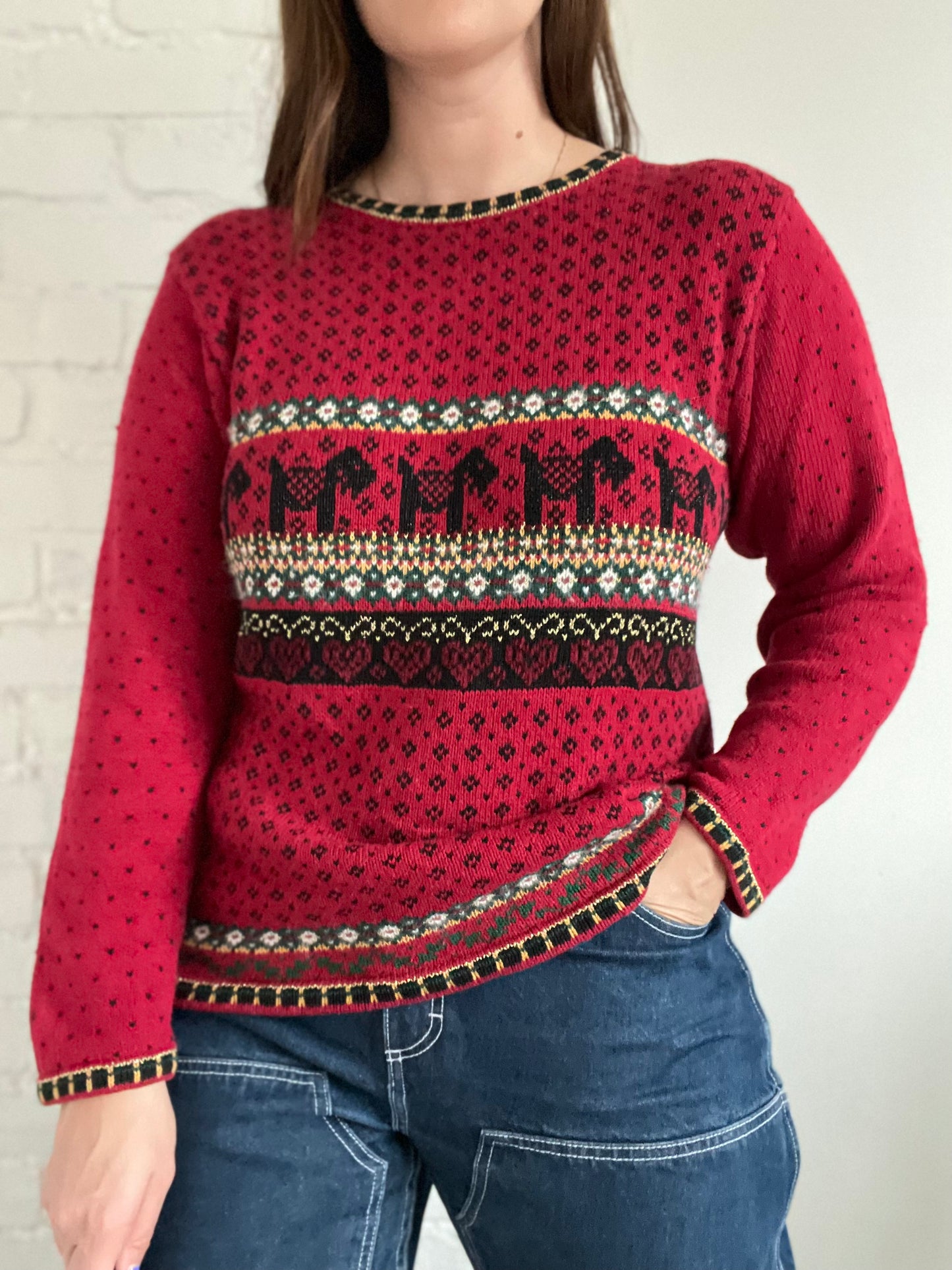 Scottish Terrier Knit Sweater - M