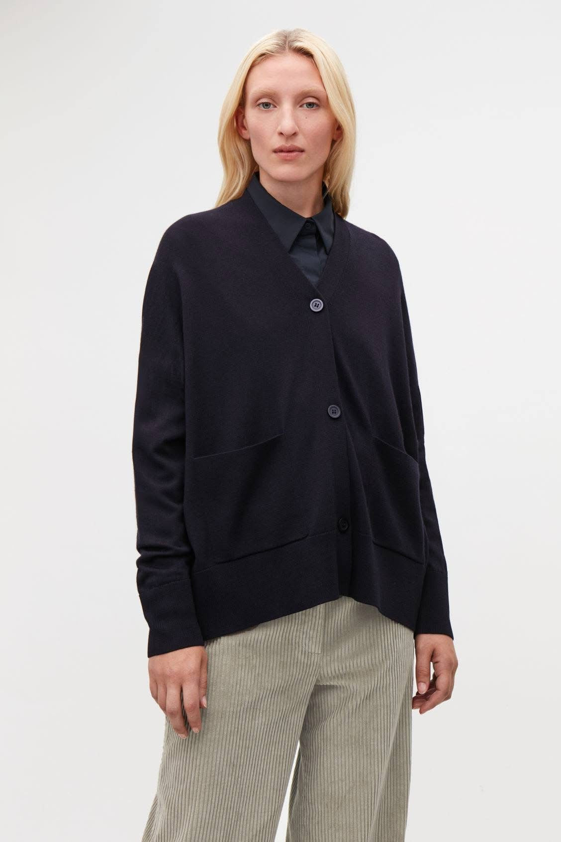 COS Draped Back Cardigan - Size M